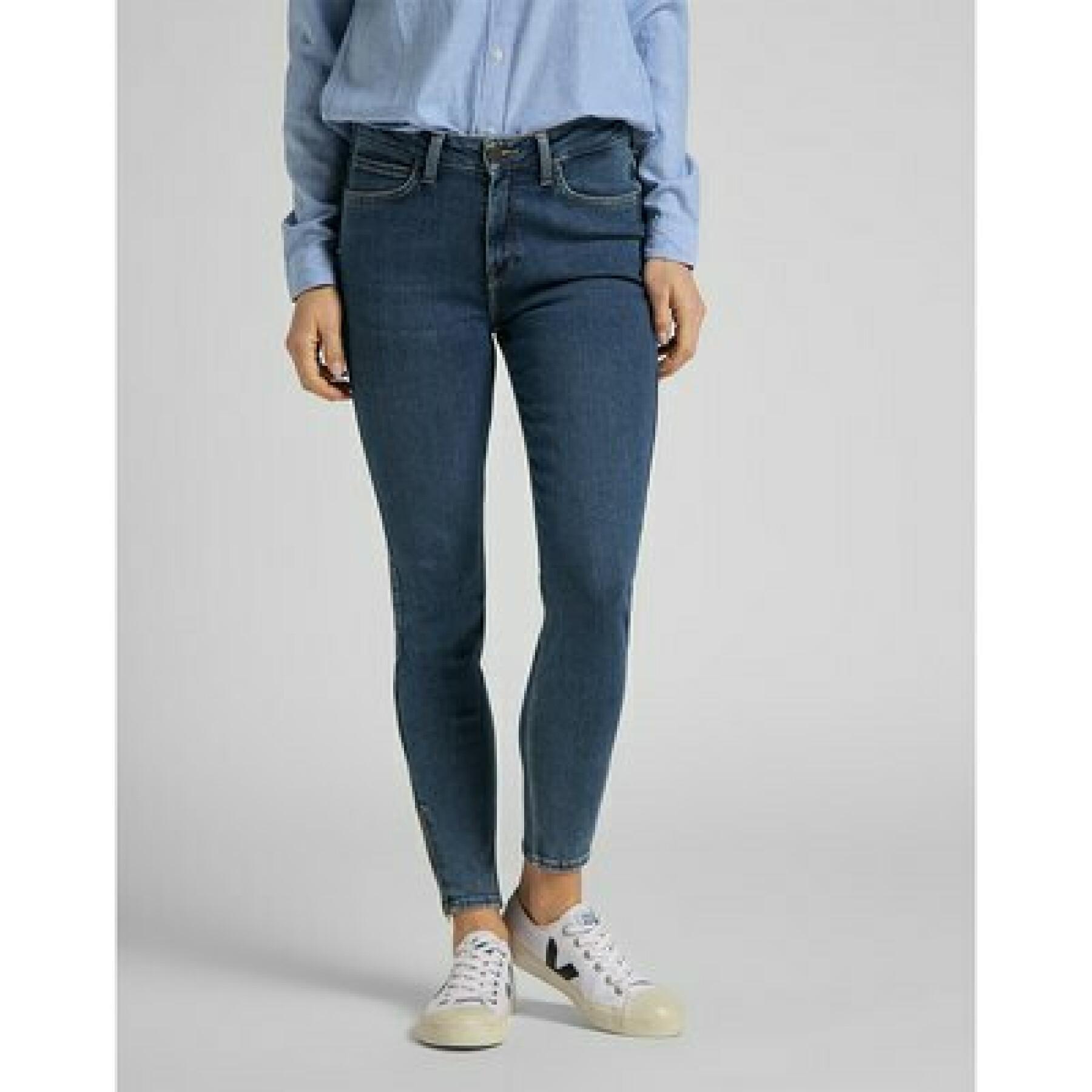 Women's jeans Lee Scarlett High Zip in Mid Ely