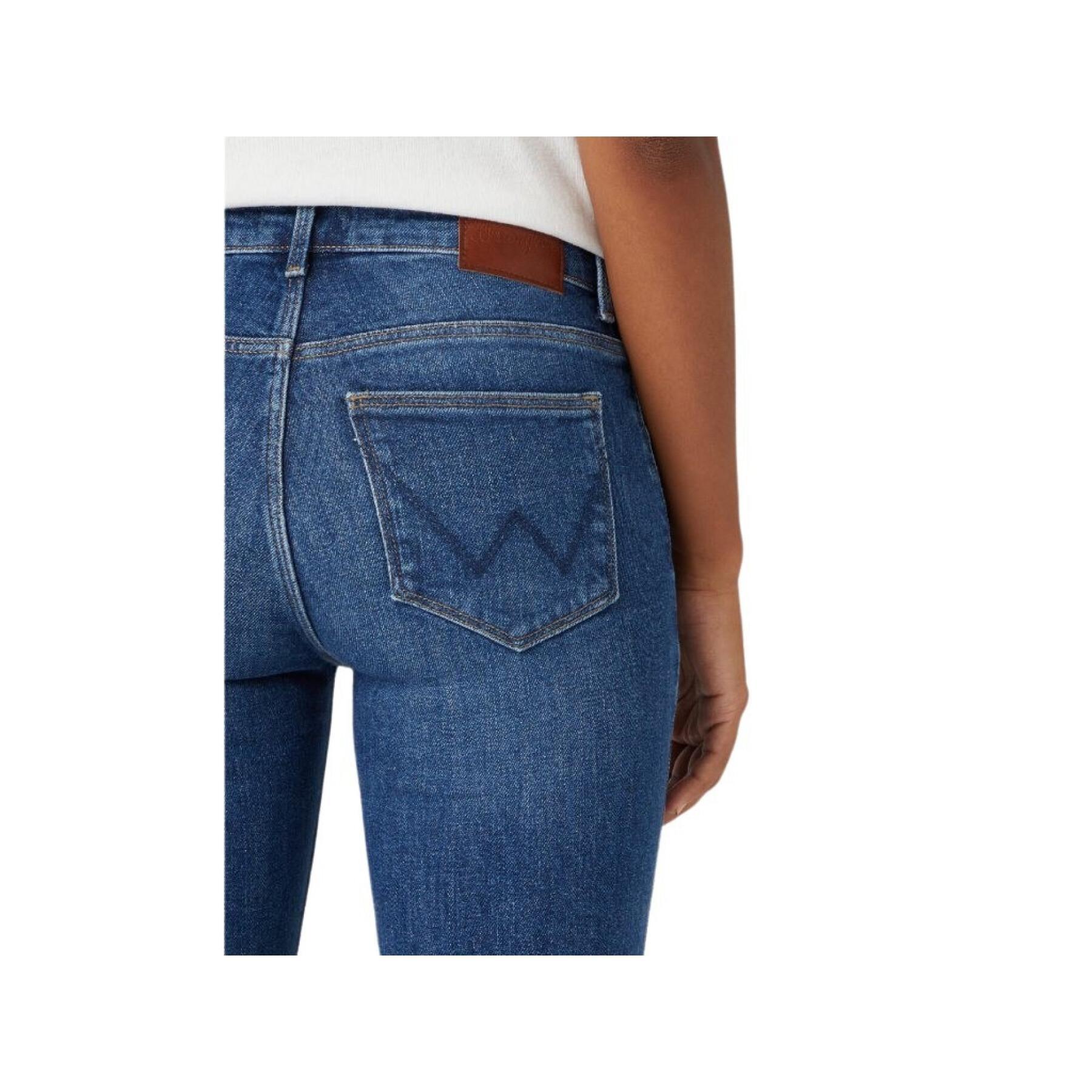 Women's straight jeans Wrangler in Airblue