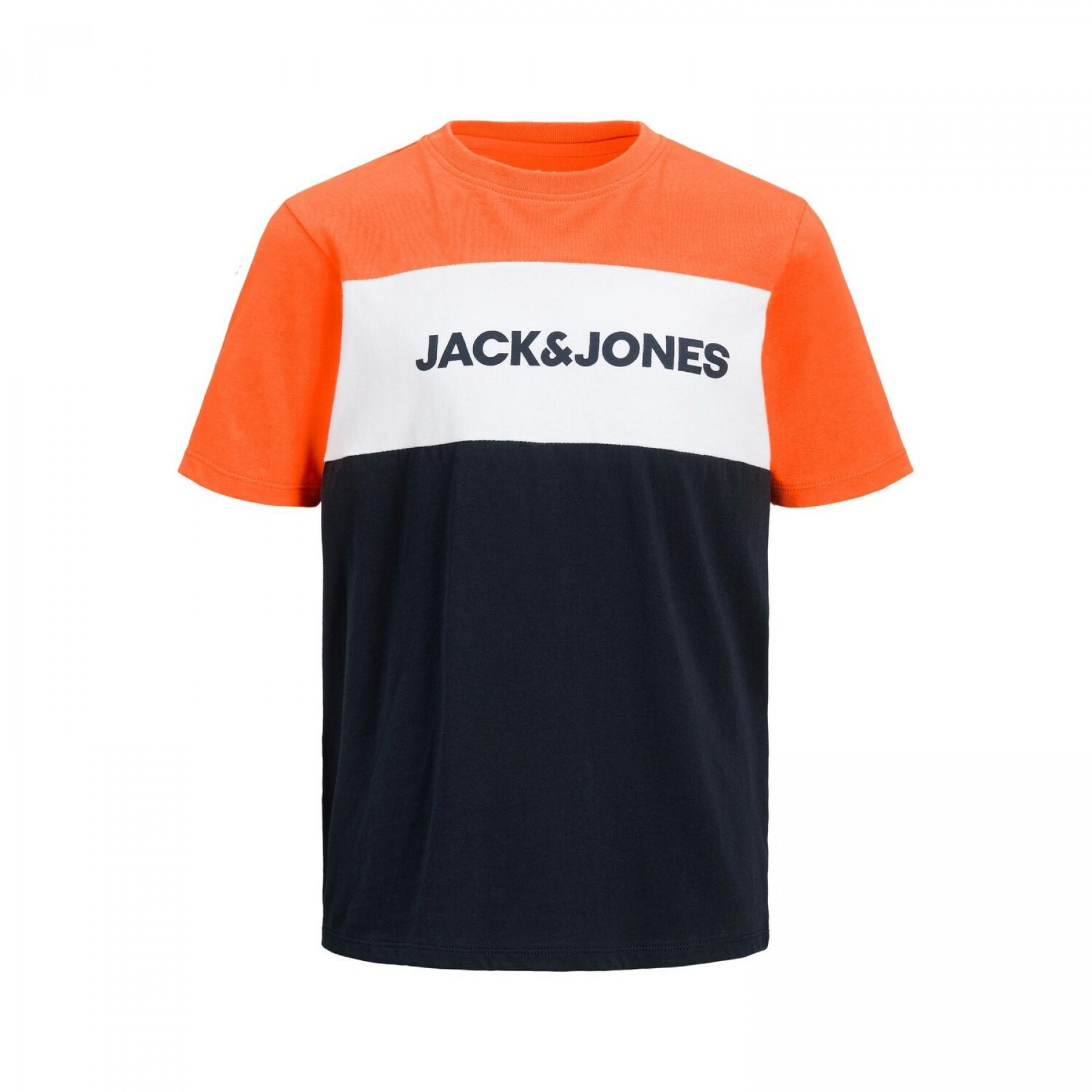 Child's T-shirt Jack & Jones neon logo blocking