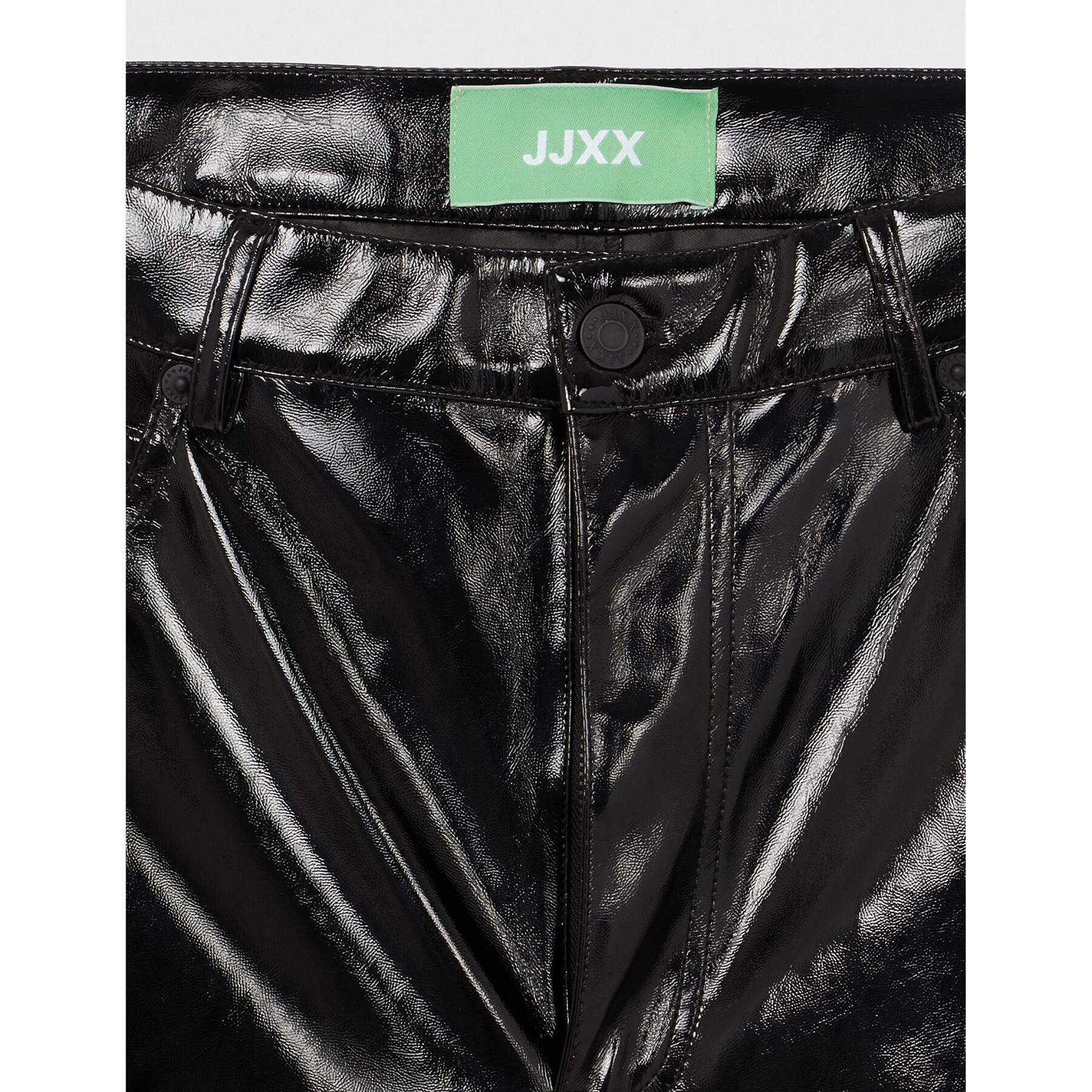 Faux leather pants for women JJXX Kenya Hw Straight Noos