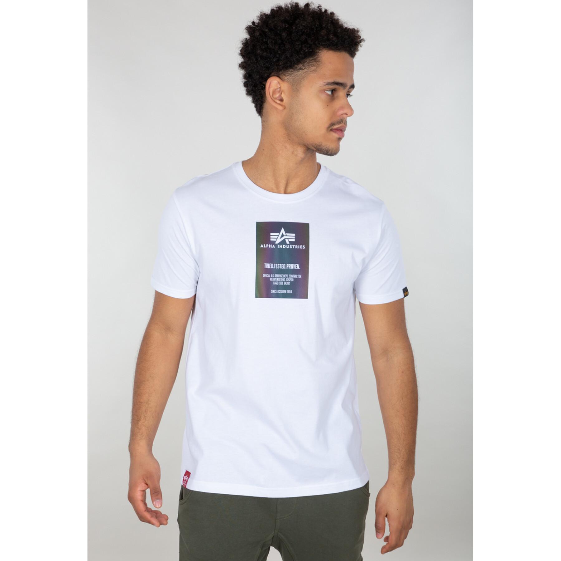 T-shirt Alpha Industries Rainbow Reflective Label - Outdoor - T-Shirts - Men | T-Shirts