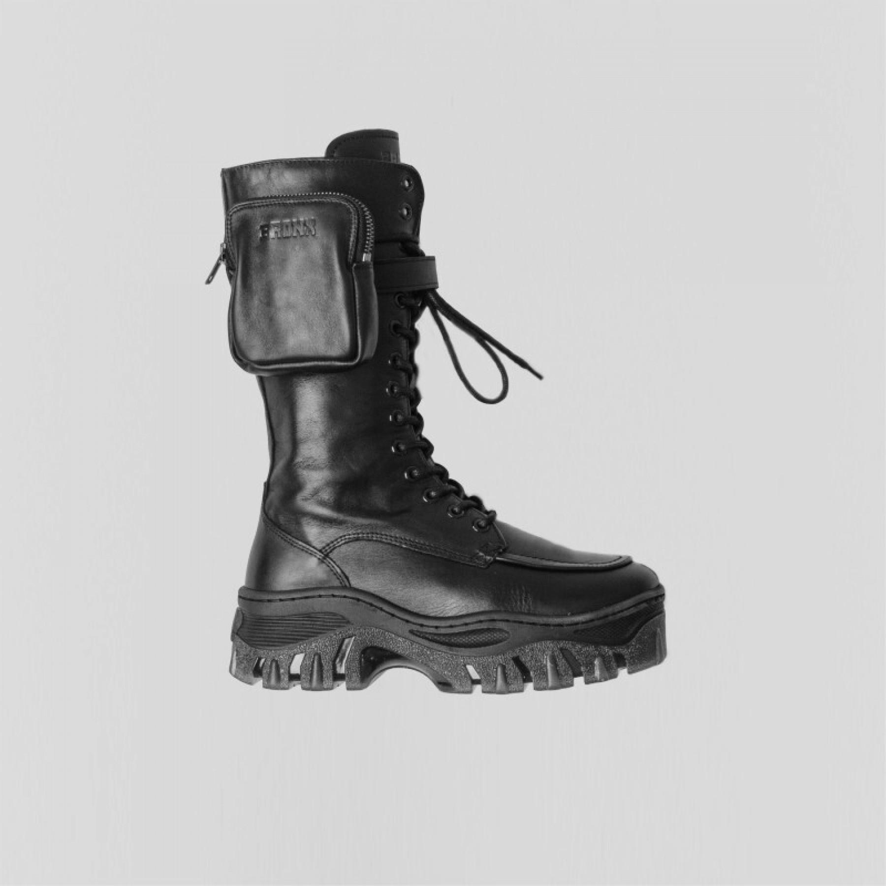 Grunge leather boots woman Bronx Jaxstar