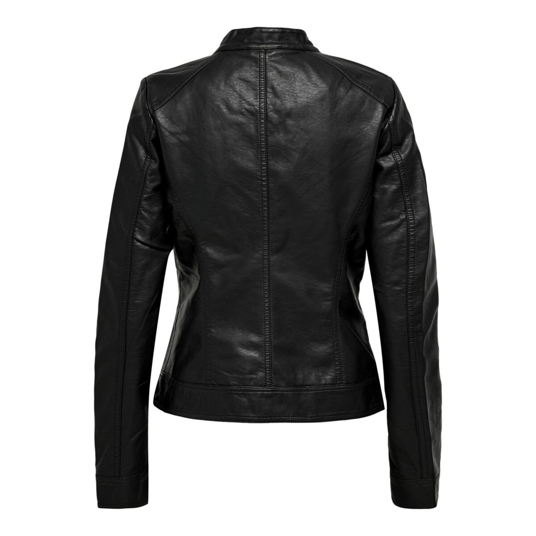 Leather jacket woman Only Bandit imitation cuir biker