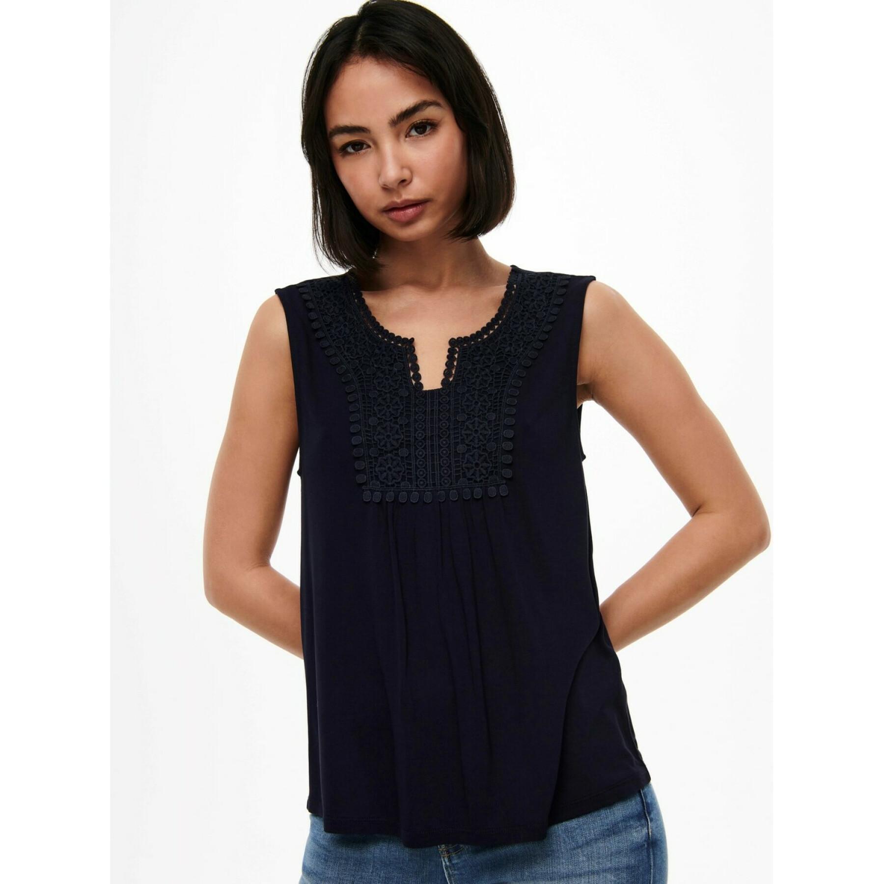 Women's sleeveless T-shirt Only onllovely life crochets