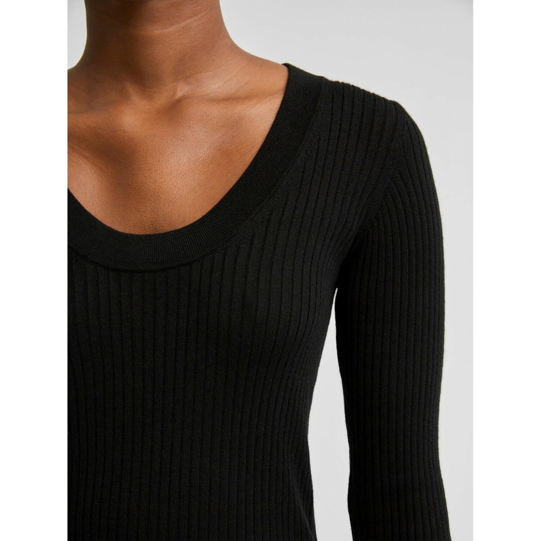Women's u-neck sweater Selected Costa