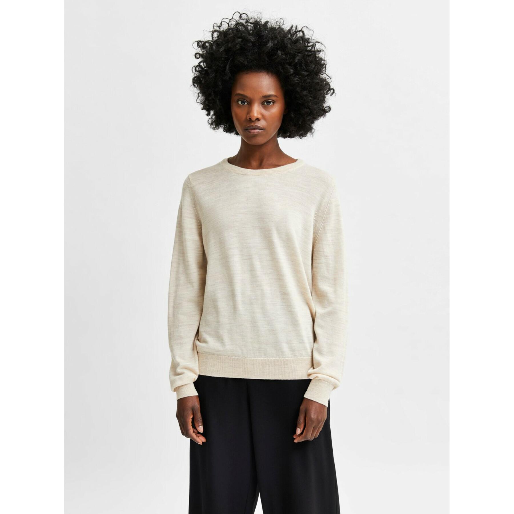 Women's round neck sweater Selected Magda