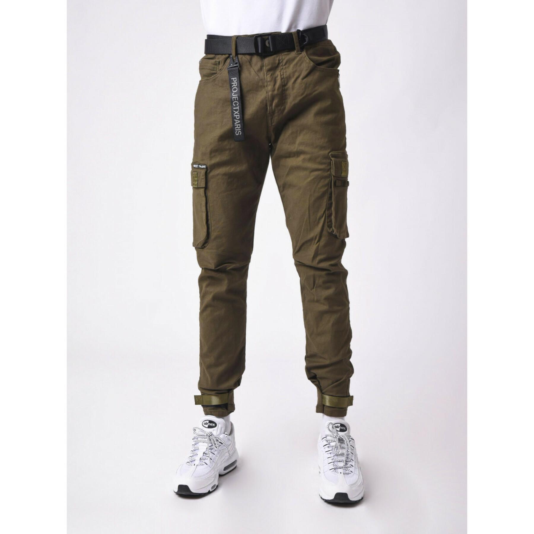 Cargo jeans with pockets and tightening strap at the bottom Project X Paris