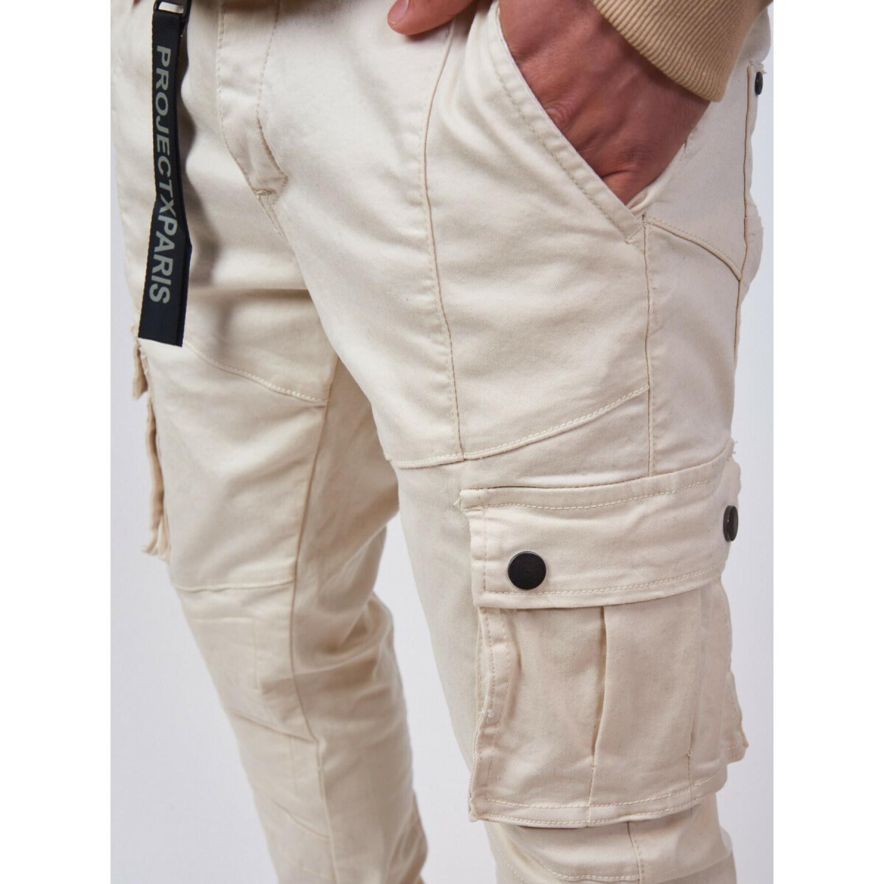 Cargo style slim jeans with stitching detail Project X Paris