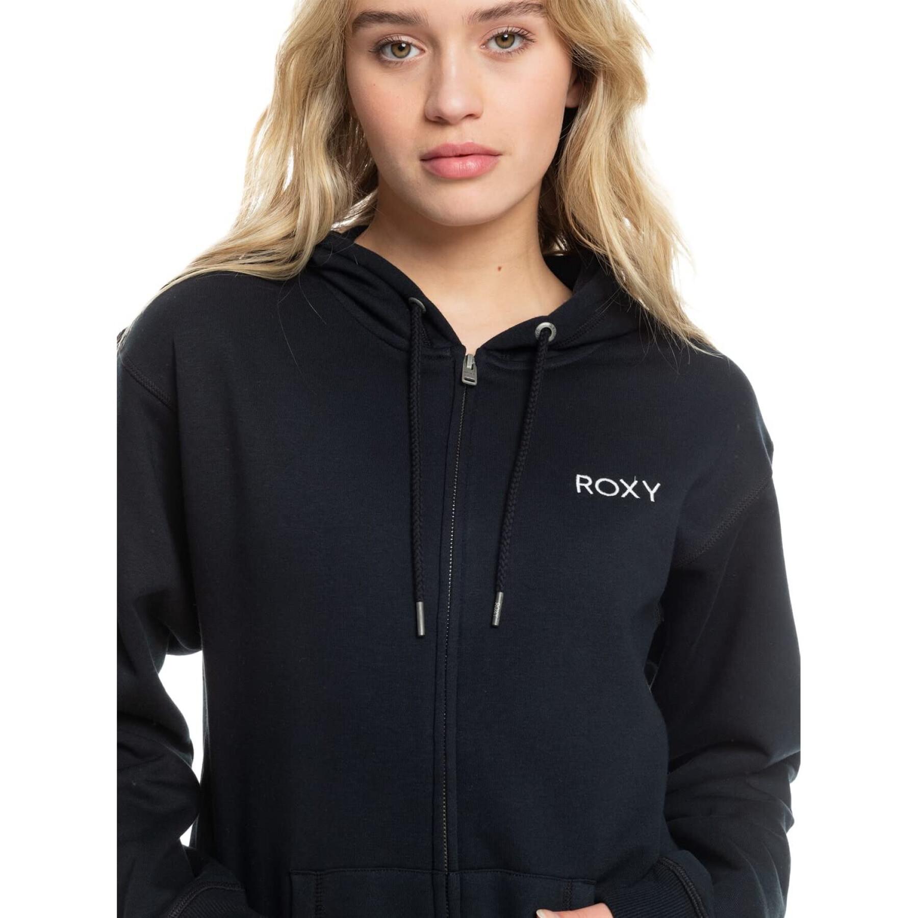 Sweatshirt woman Roxy Surf Stoked Zipped Brushed
