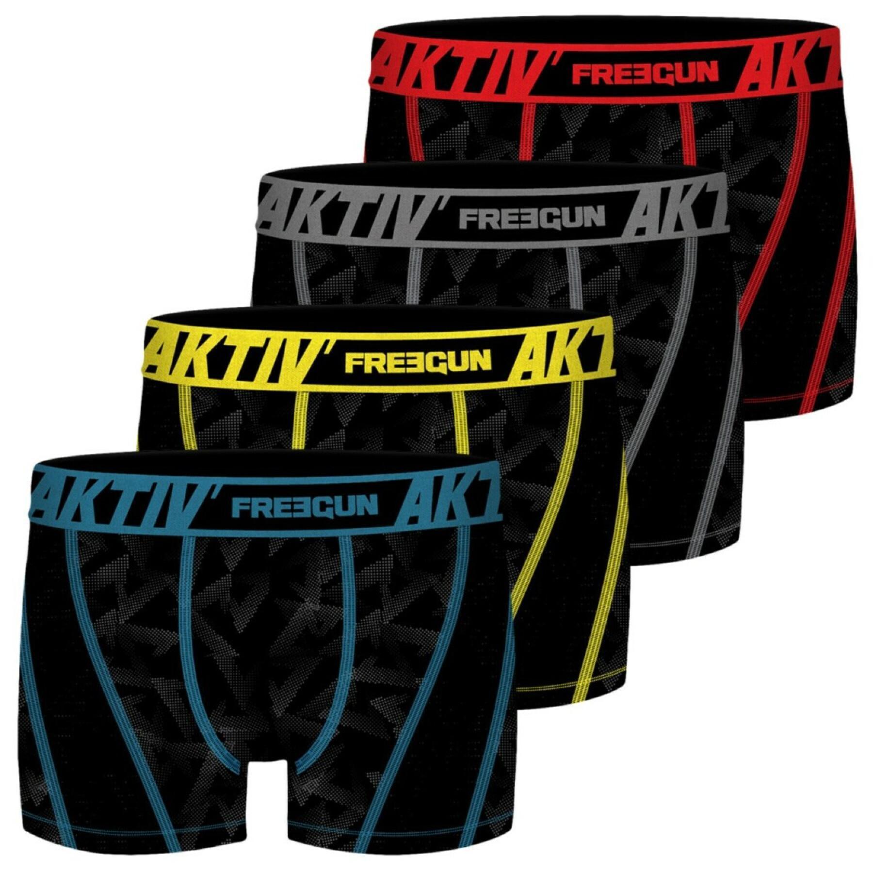 Boxer shorts with colored stitching Freegun Aktiv (x4)