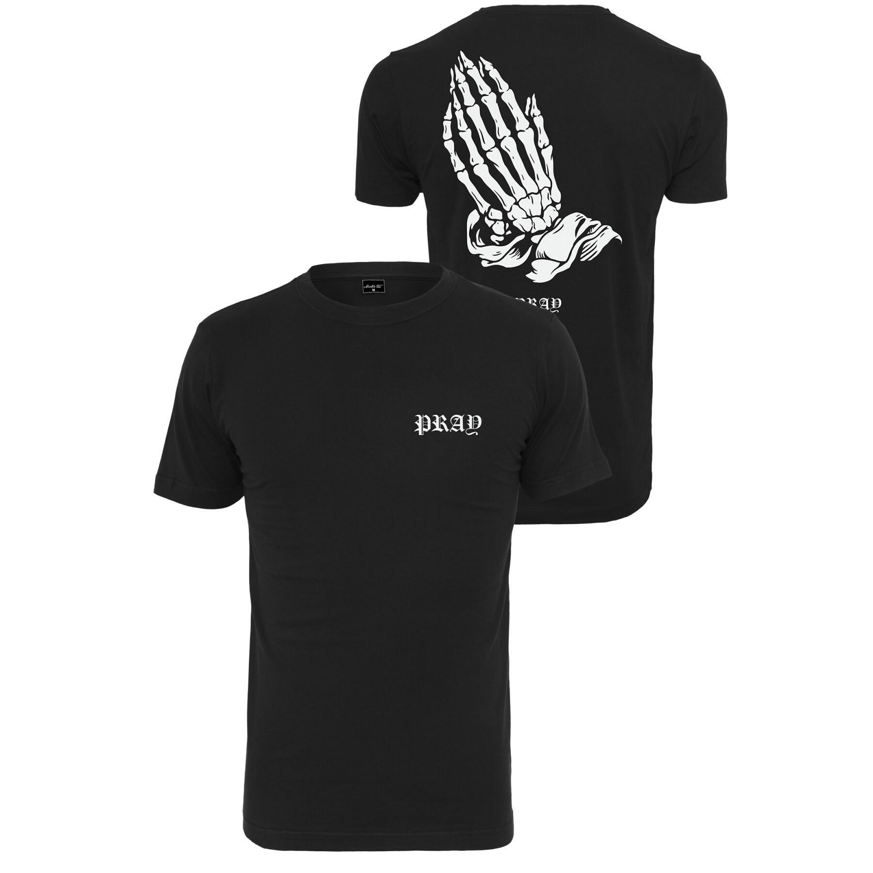 T-shirt Mister Tee Pray Skeleton Hands