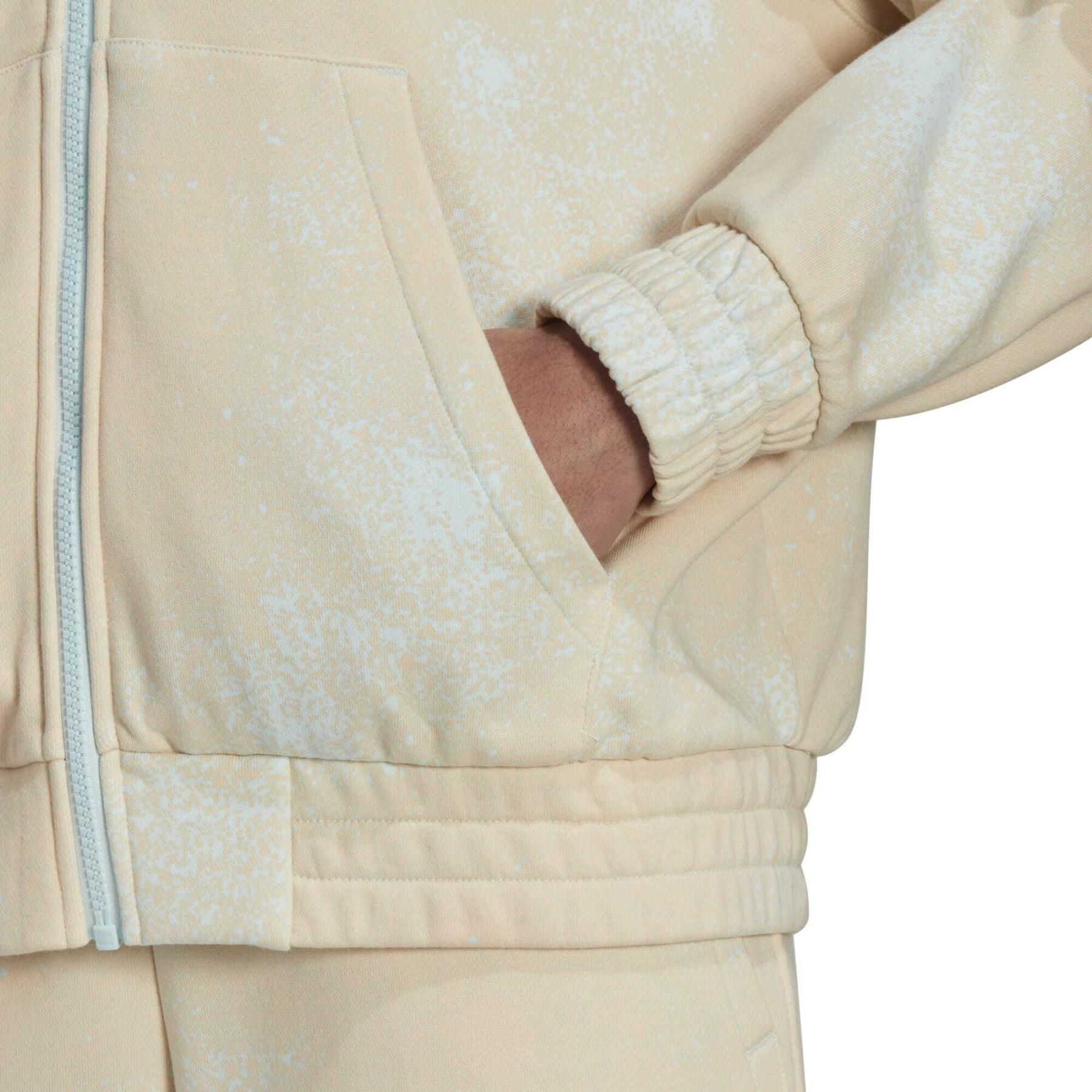 Women's zip-up hoodie adidas Originals Allover Print