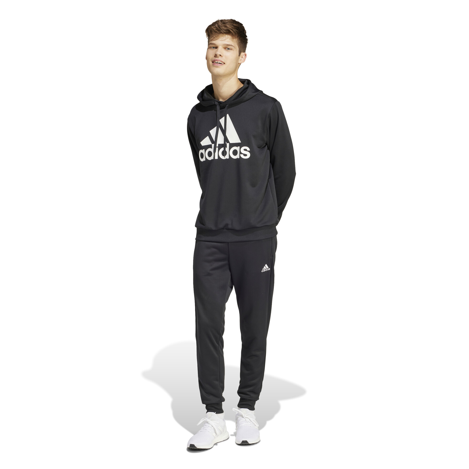 French terry hooded tracksuit adidas
