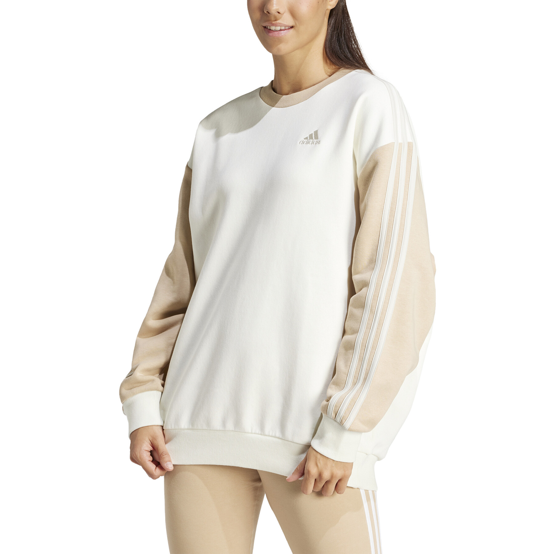 Women's 3-band fleece sweatshirt adidas Essentials Oversized