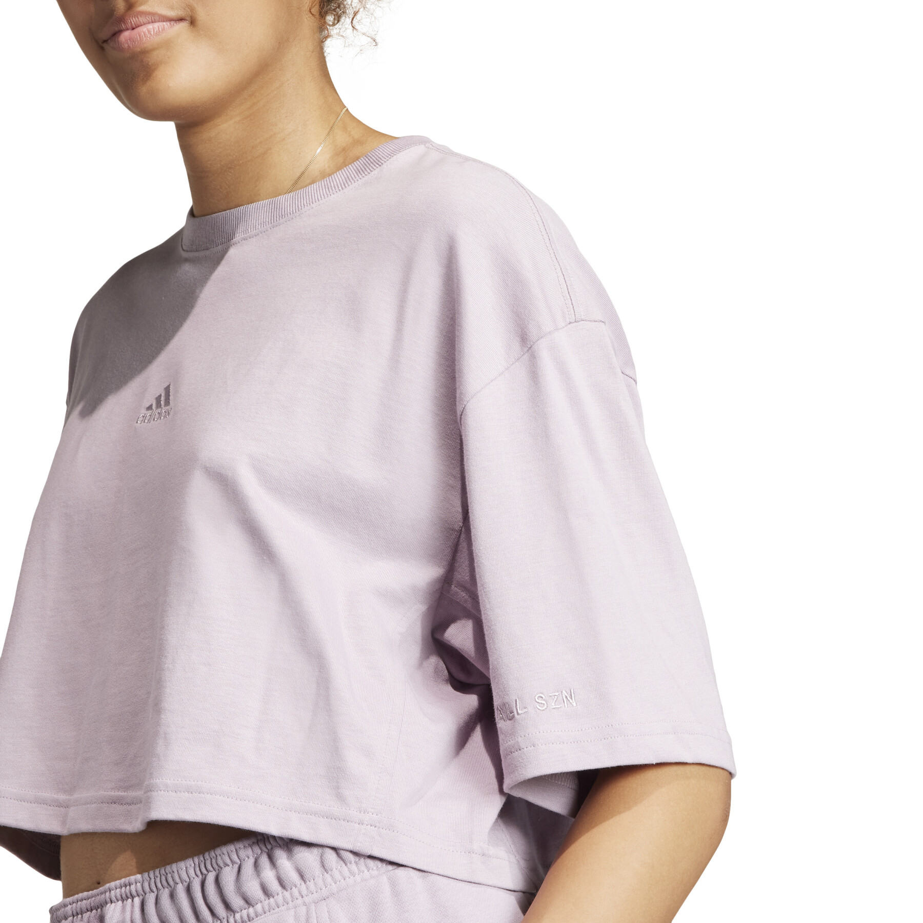 Women's loose-fitting crop T-shirt adidas All Szn