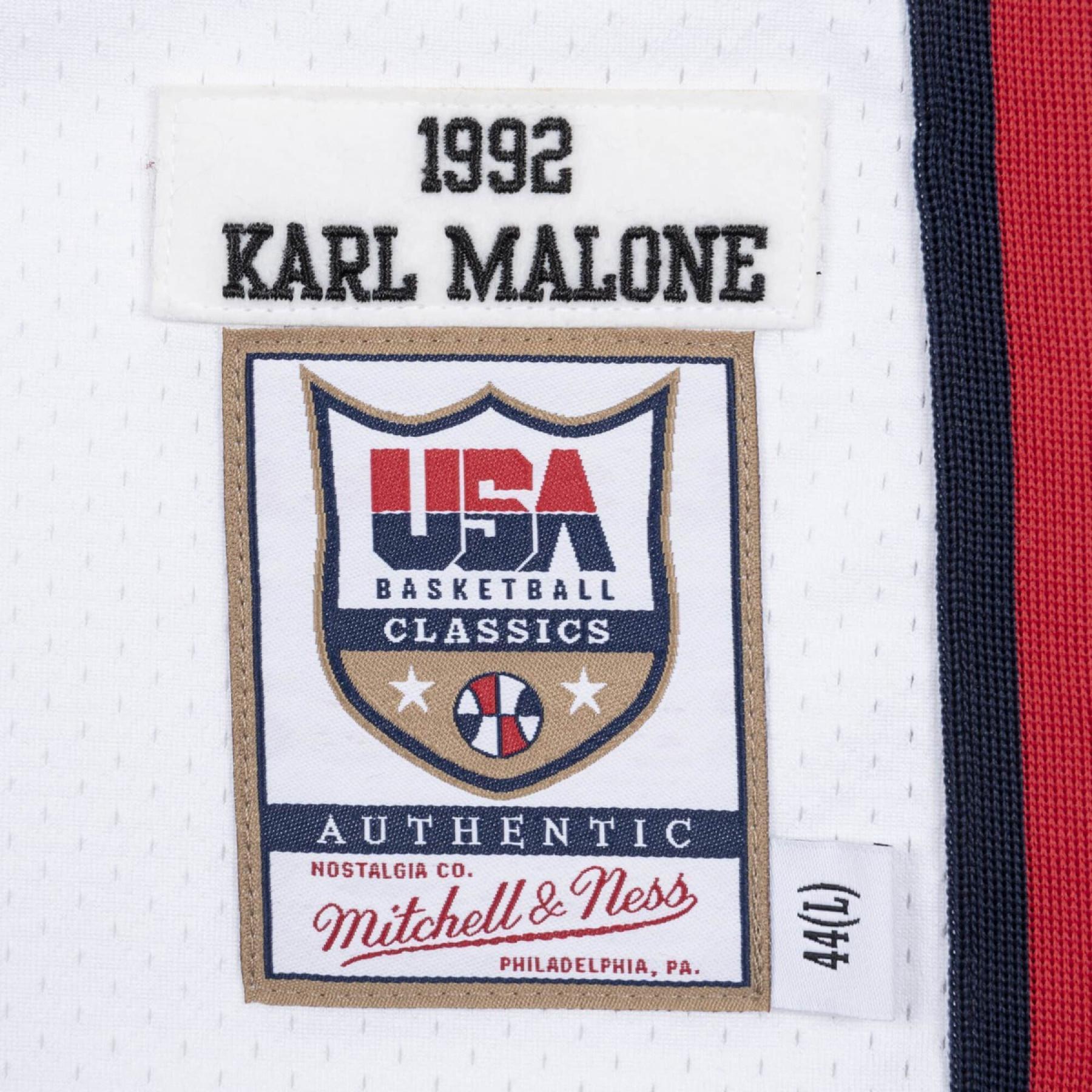 Karl Malone USA Basketball Mitchell & Ness Home 1992 Dream Team