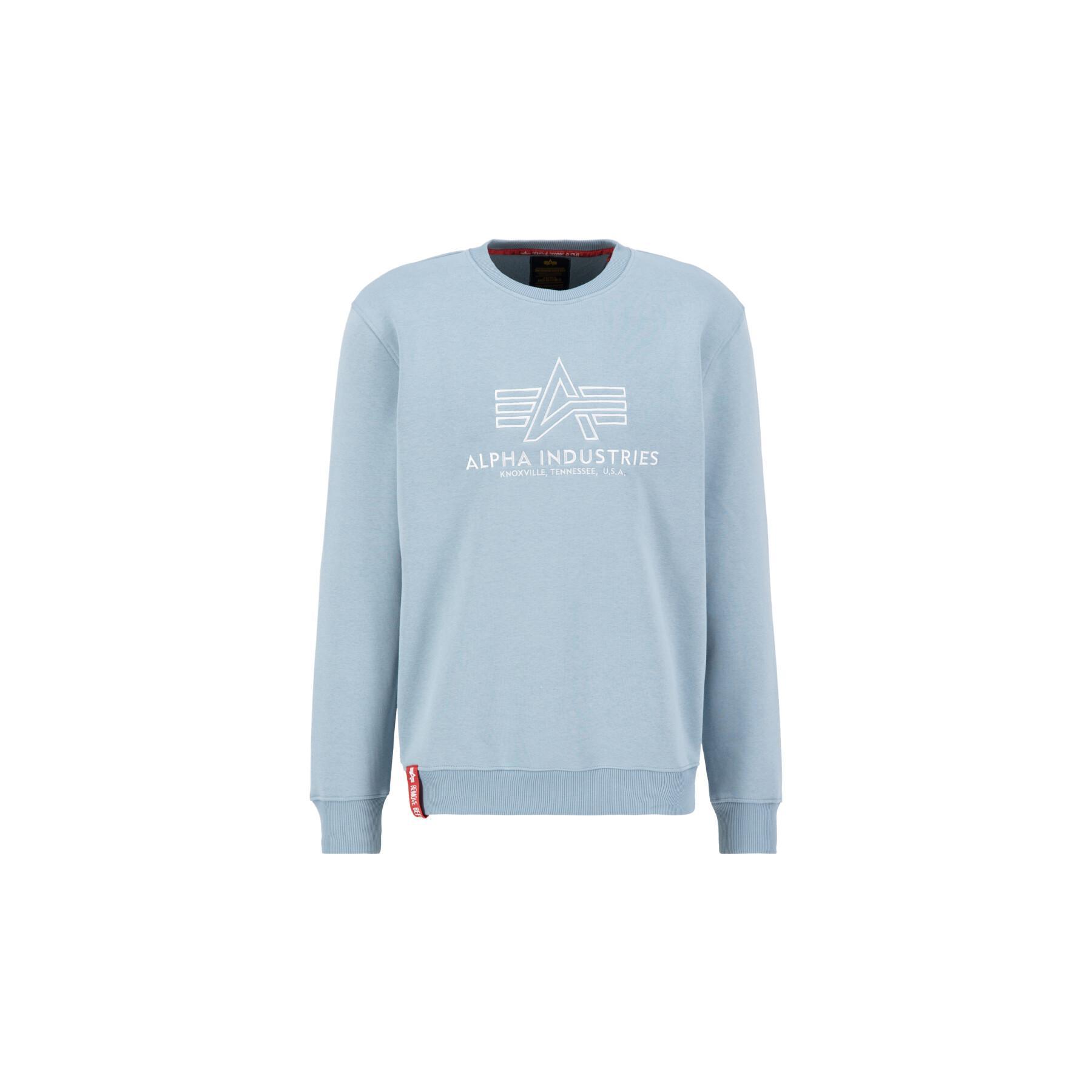 Basic - - Sweatshirt Sweats Lifestyle Hoodies Alpha Embroidery - & Industries Alpha Industries Sweats