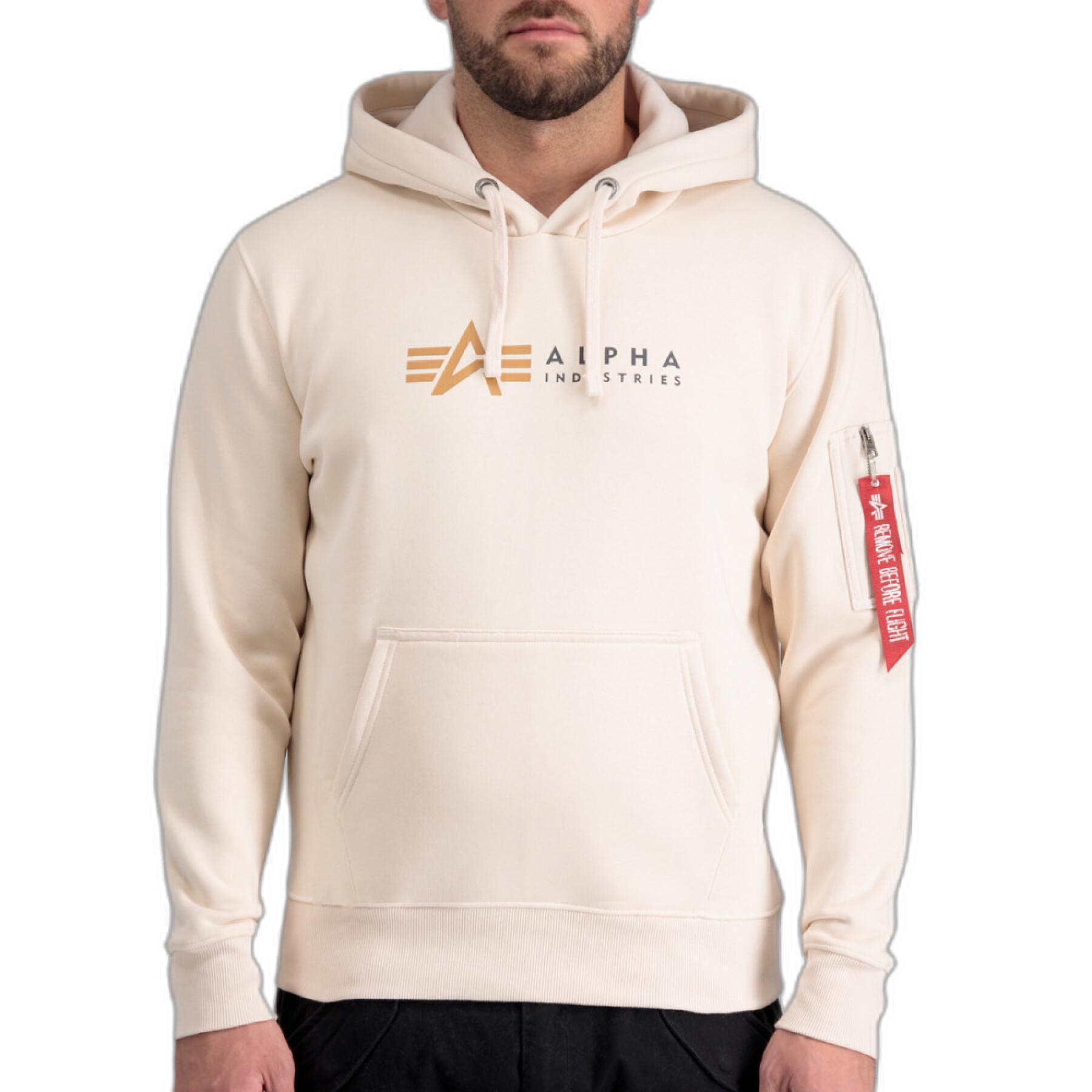 Sweatshirt hooded Alpha Industries Label