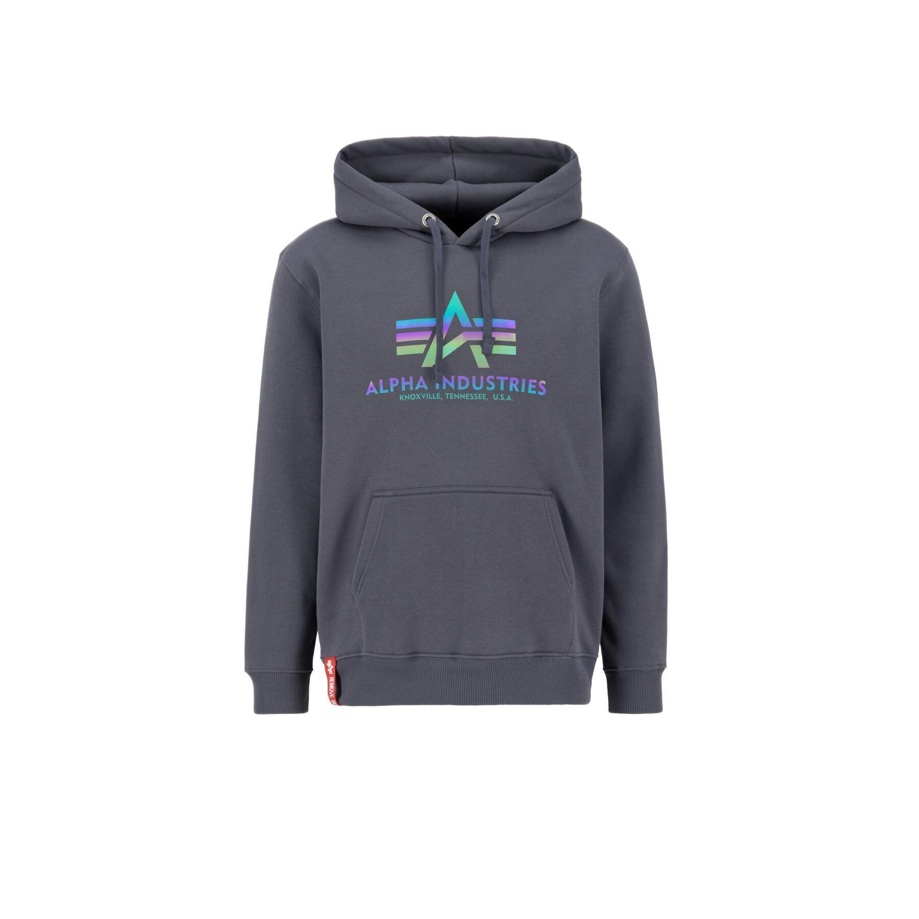 Reflective rainbow hoodie Alpha Industries Basic