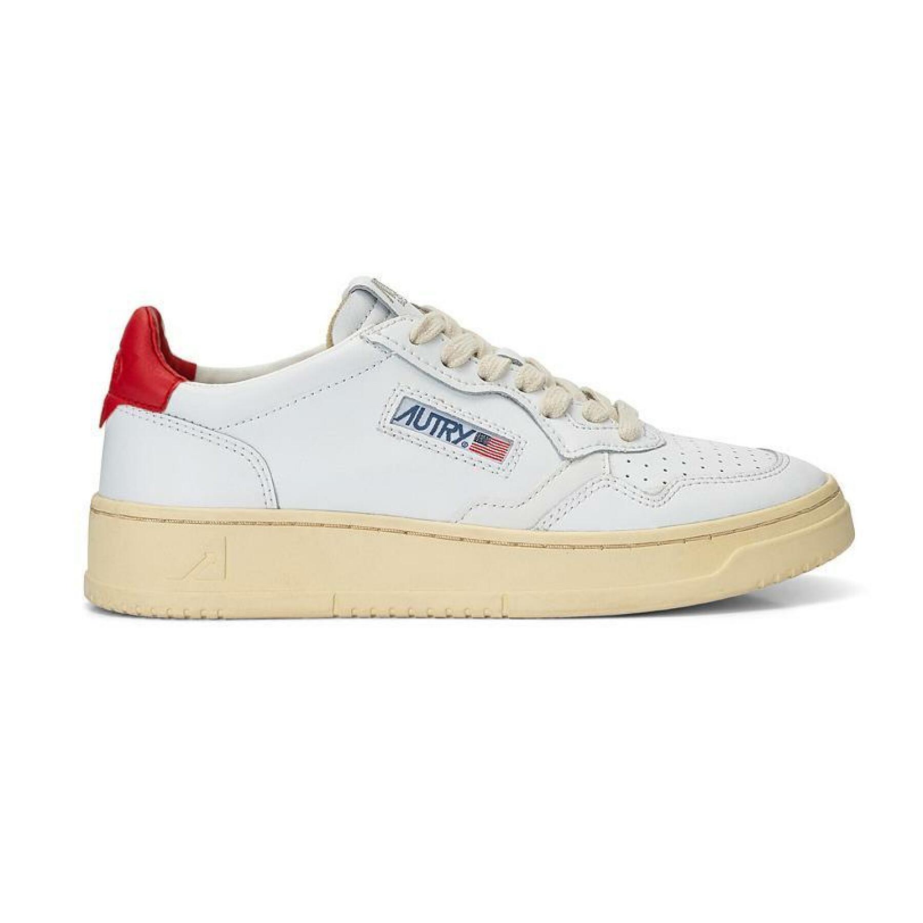Women's sneakers Autry Medalist LL21 Leather White/Red