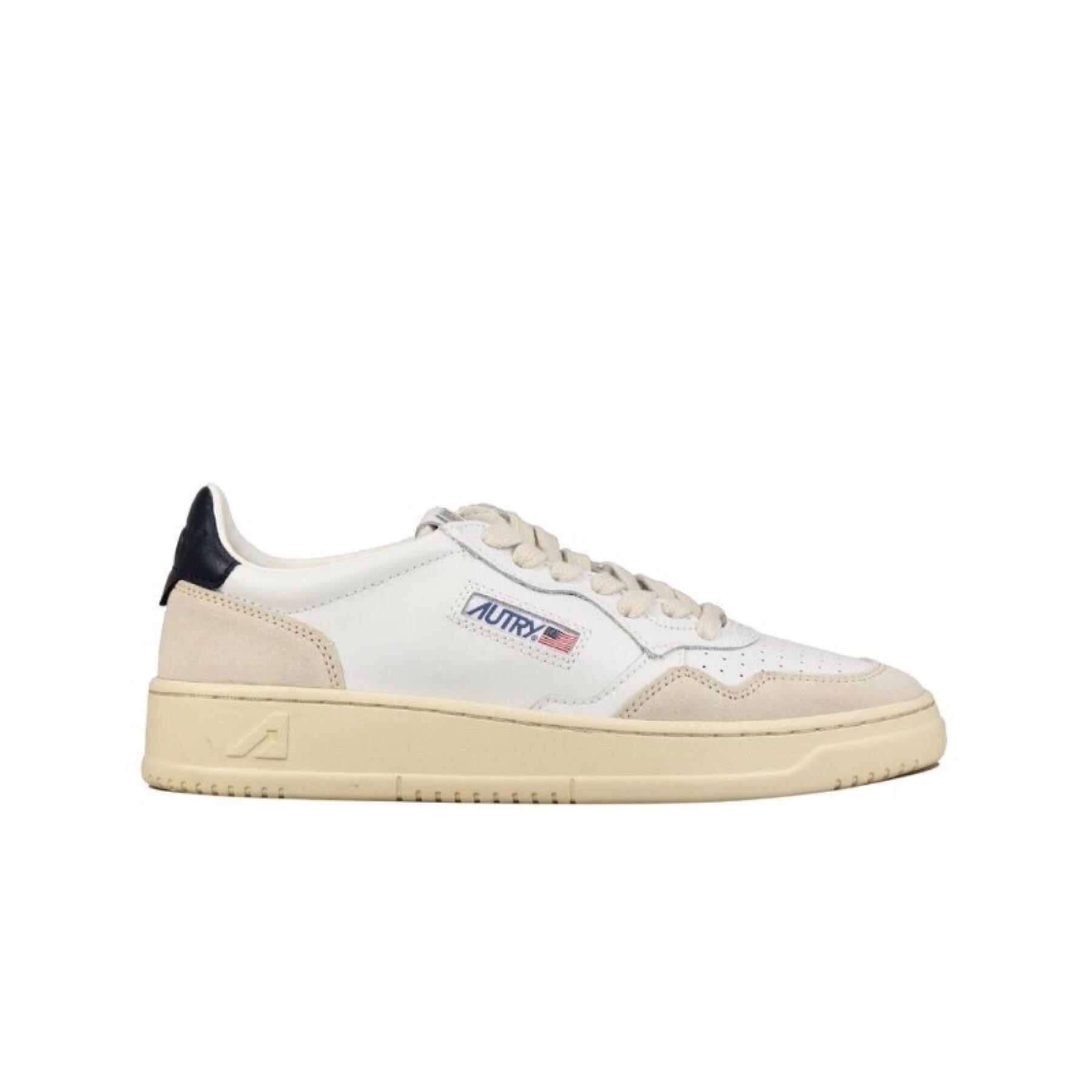 Sneakers Autry Medalist LS21 Leather Suede White/Black