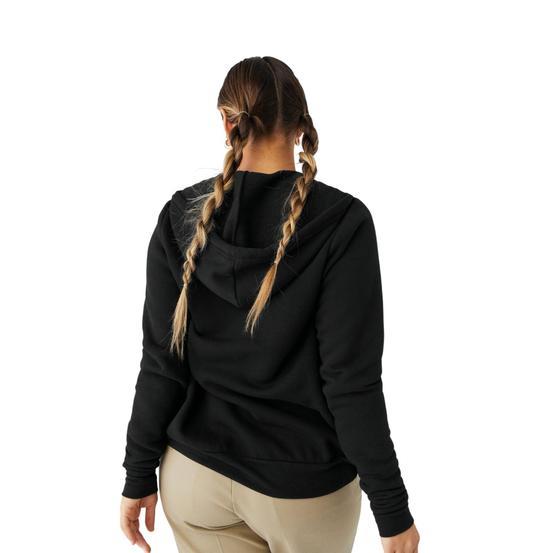 Sweatshirt zipped hooded Bella + Canvas Triblend