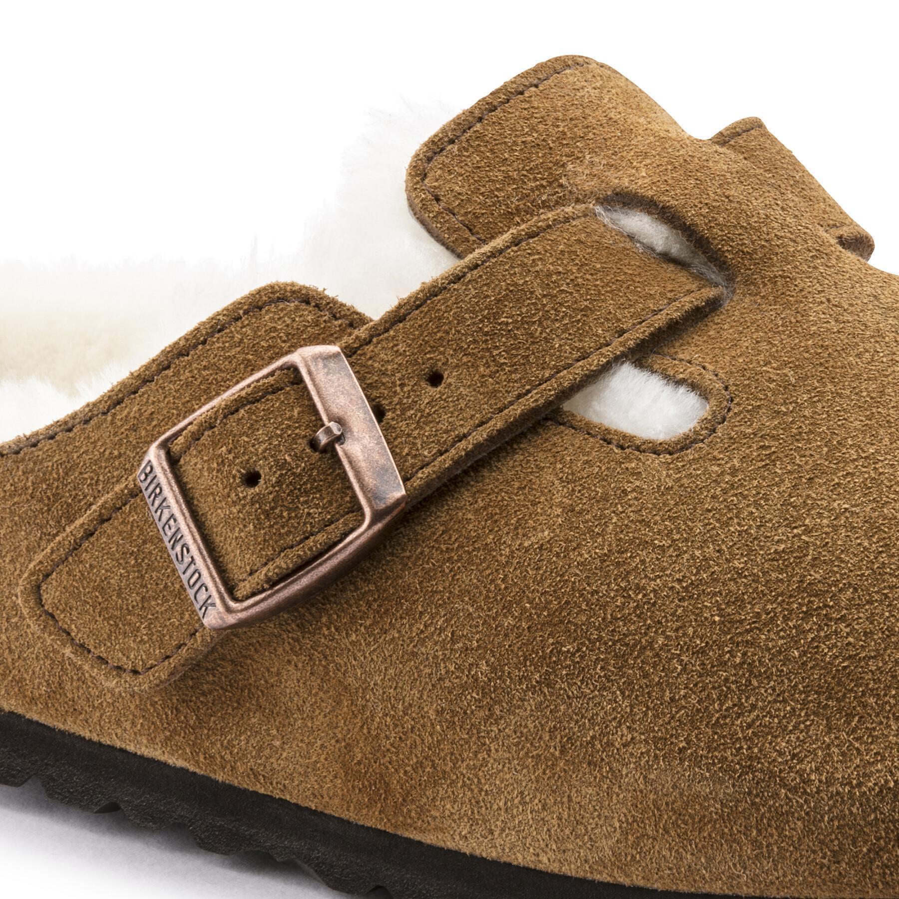Clogs Birkenstock Boston Suede Leather Etroit