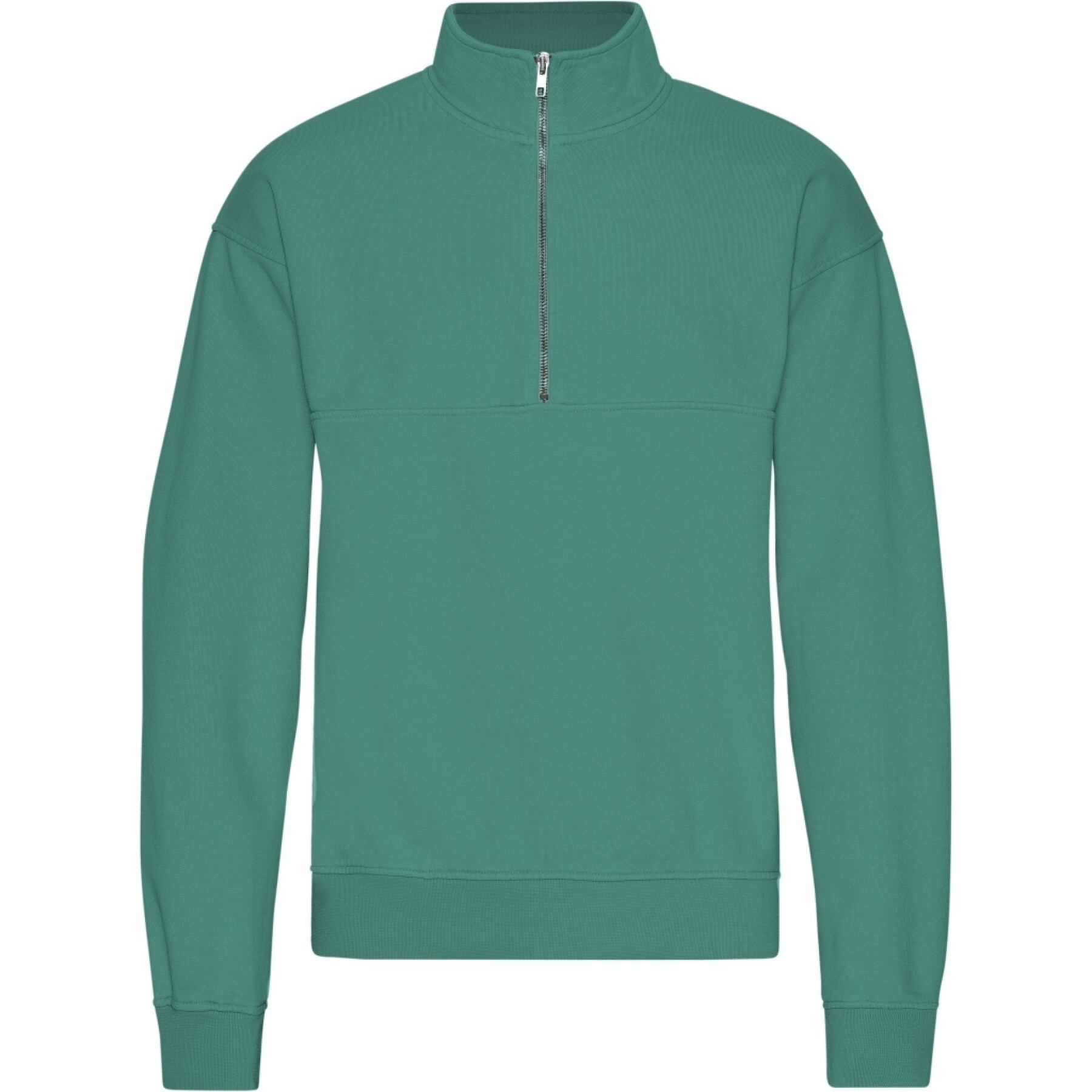1/4 zip sweatshirt Colorful Standard Organic Pine Green