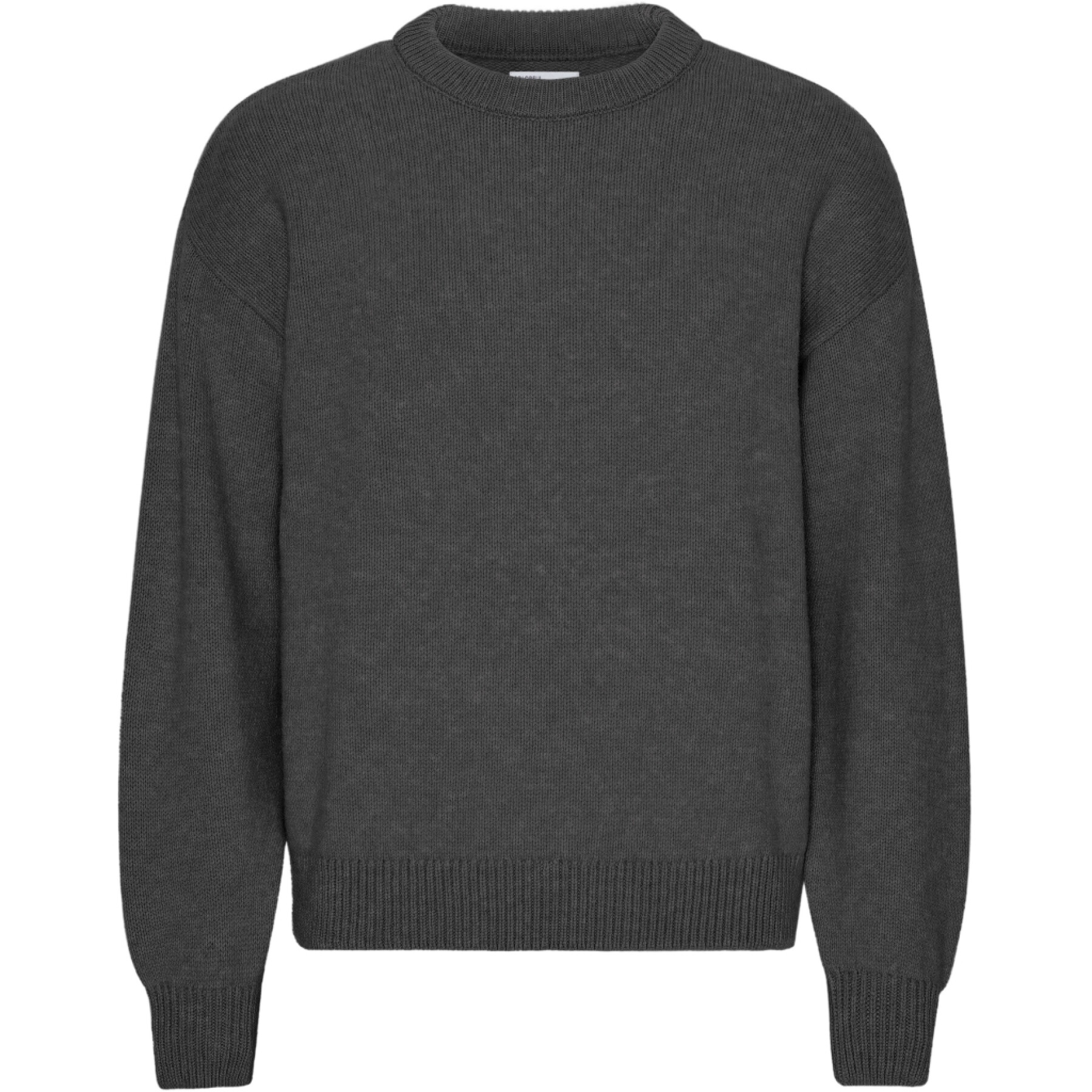 Oversized round-neck sweater Colorful Standard Lava Grey