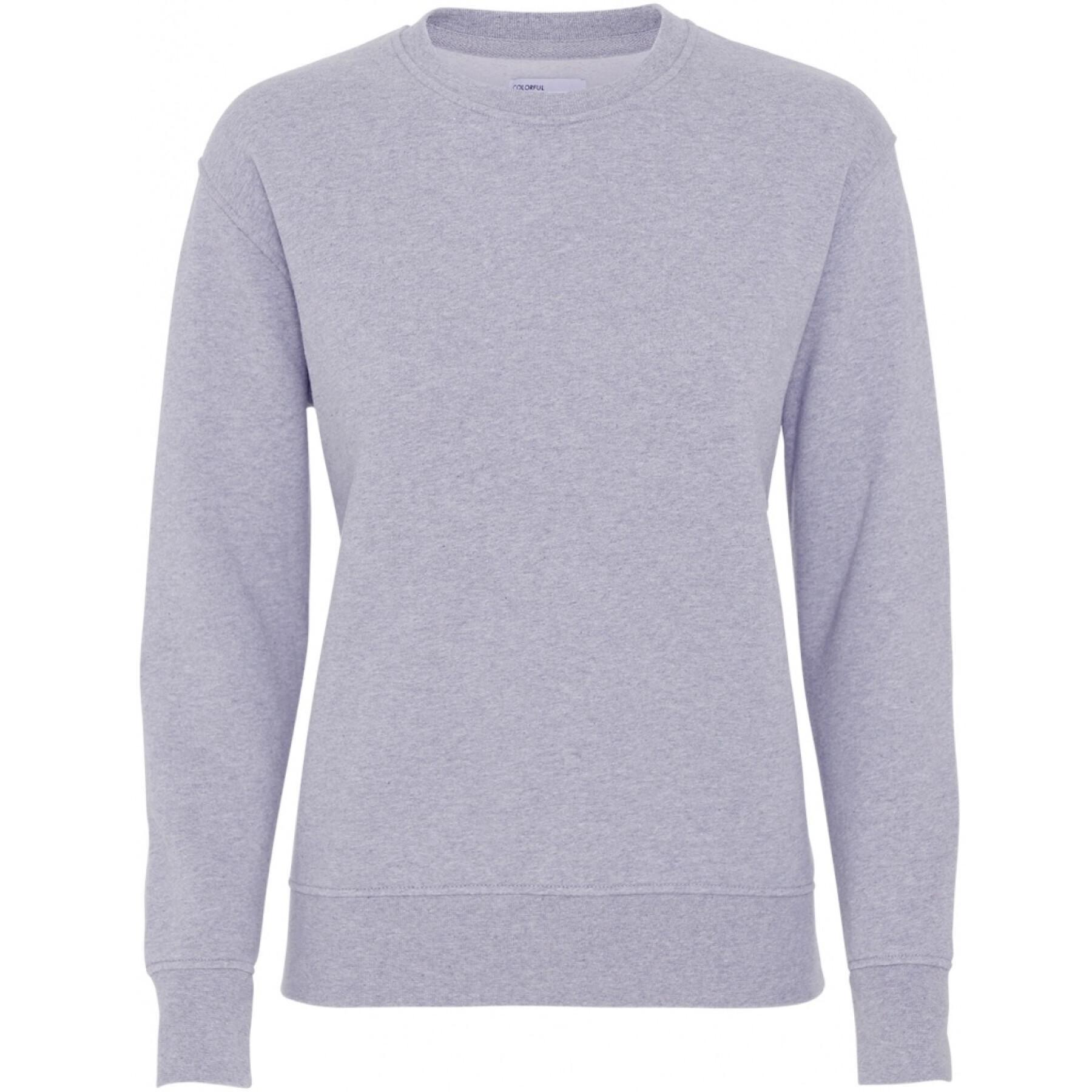 Women's round neck sweater Colorful Standard Classic Organic heather grey