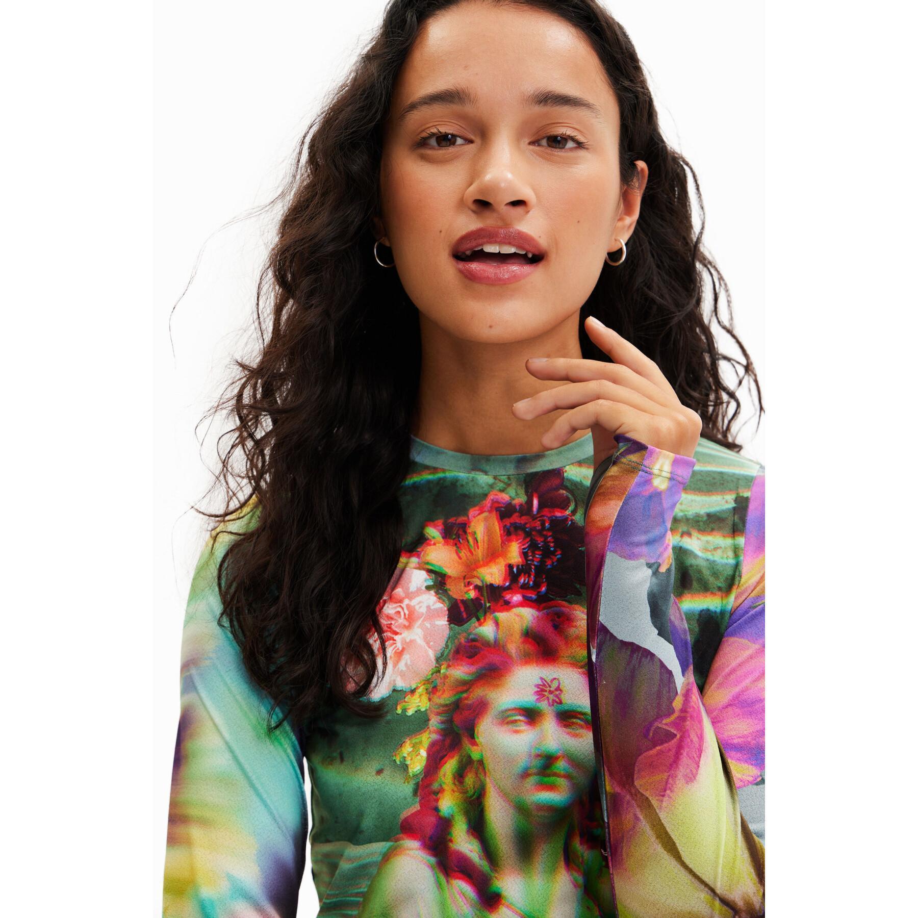 Women's long-sleeved t-shirt with fancy bust Desigual