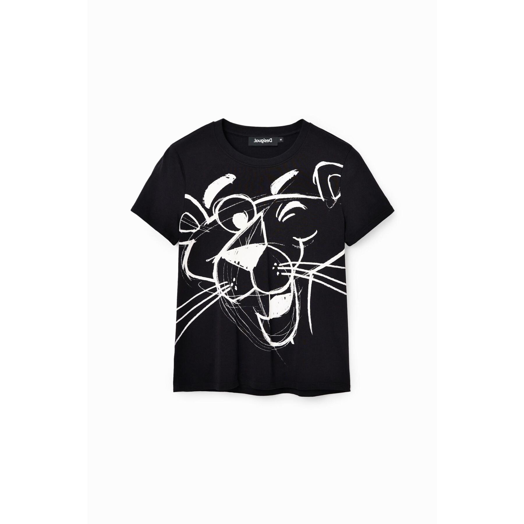 Pink Panther contrast t-shirt for women Desigual