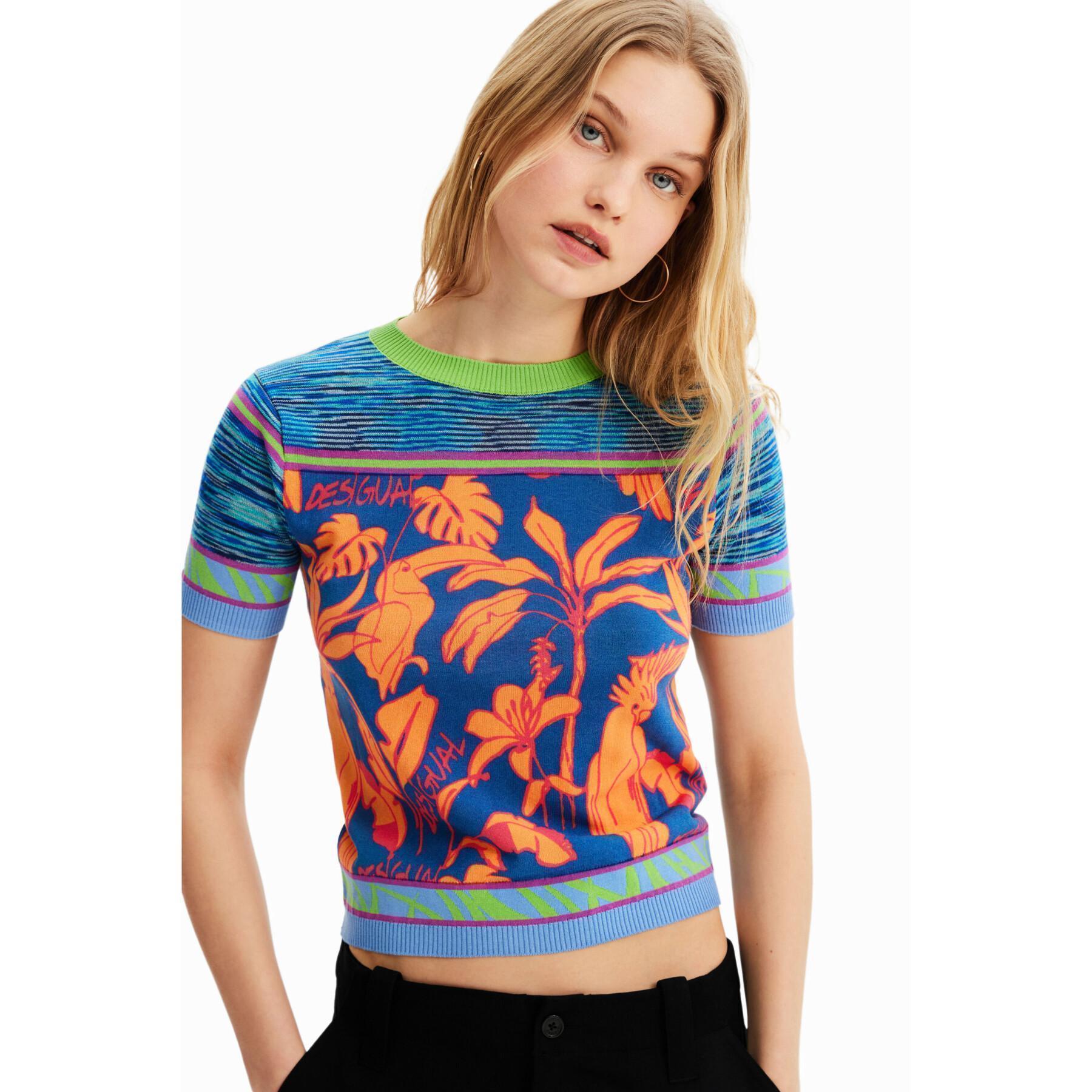 Women's tropical mesh t-shirt Desigual