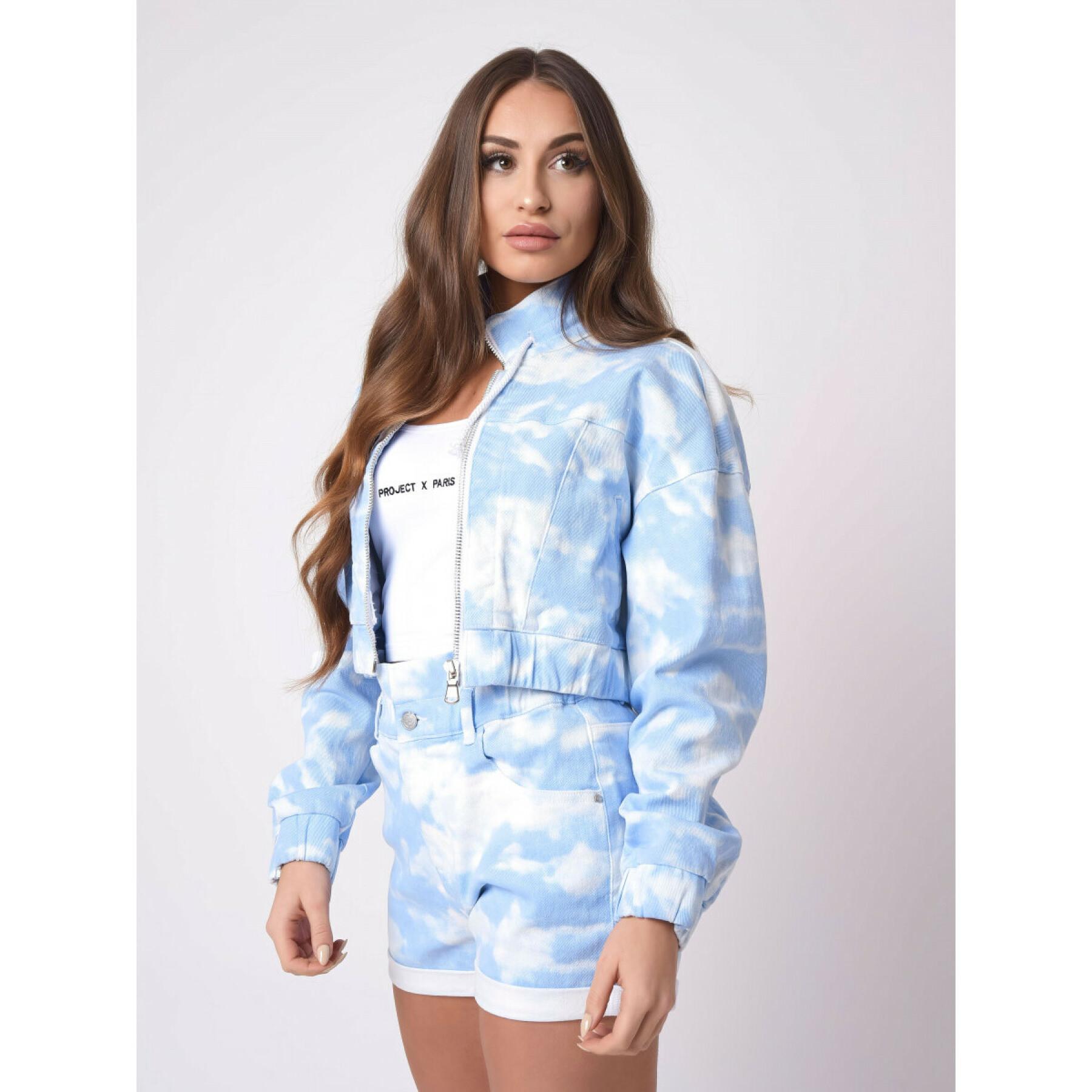 Short jacket with clouds pattern for women Project X Paris