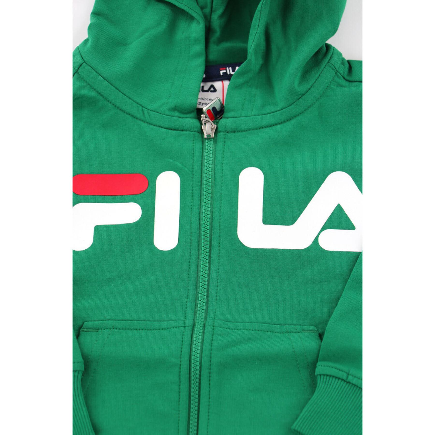 Baby hooded zip sweatshirt Fila Balge Classic Logo