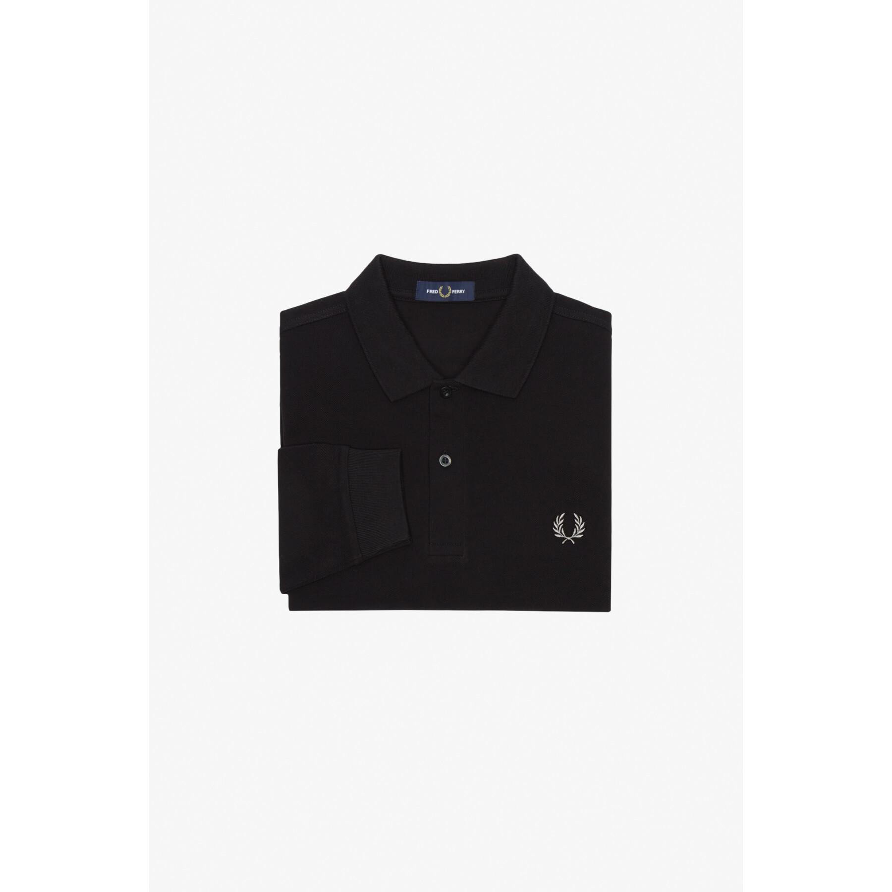 Plain long-sleeved polo shirt Fred Perry