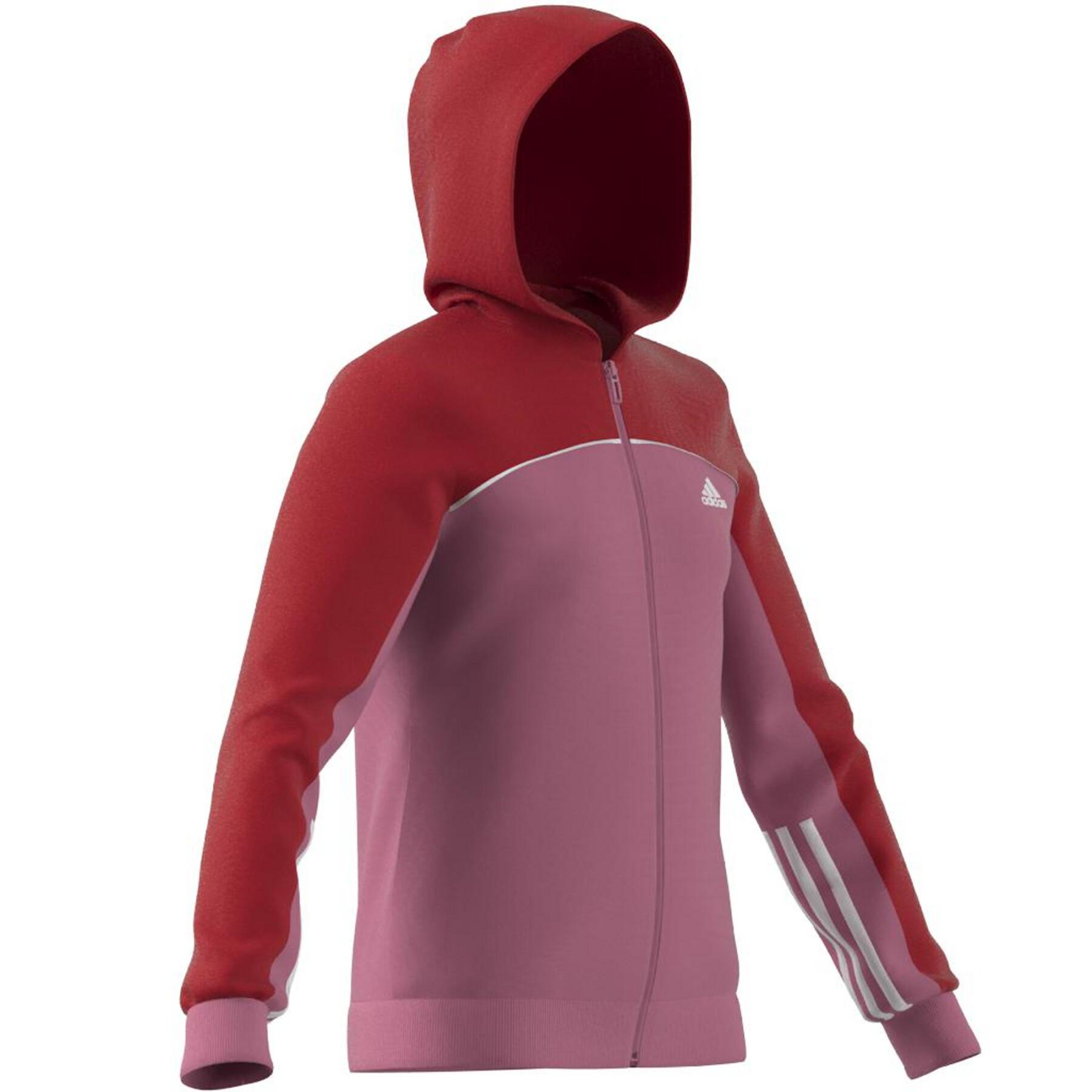 Girl hoodie adidas Colorblock Full-Zip