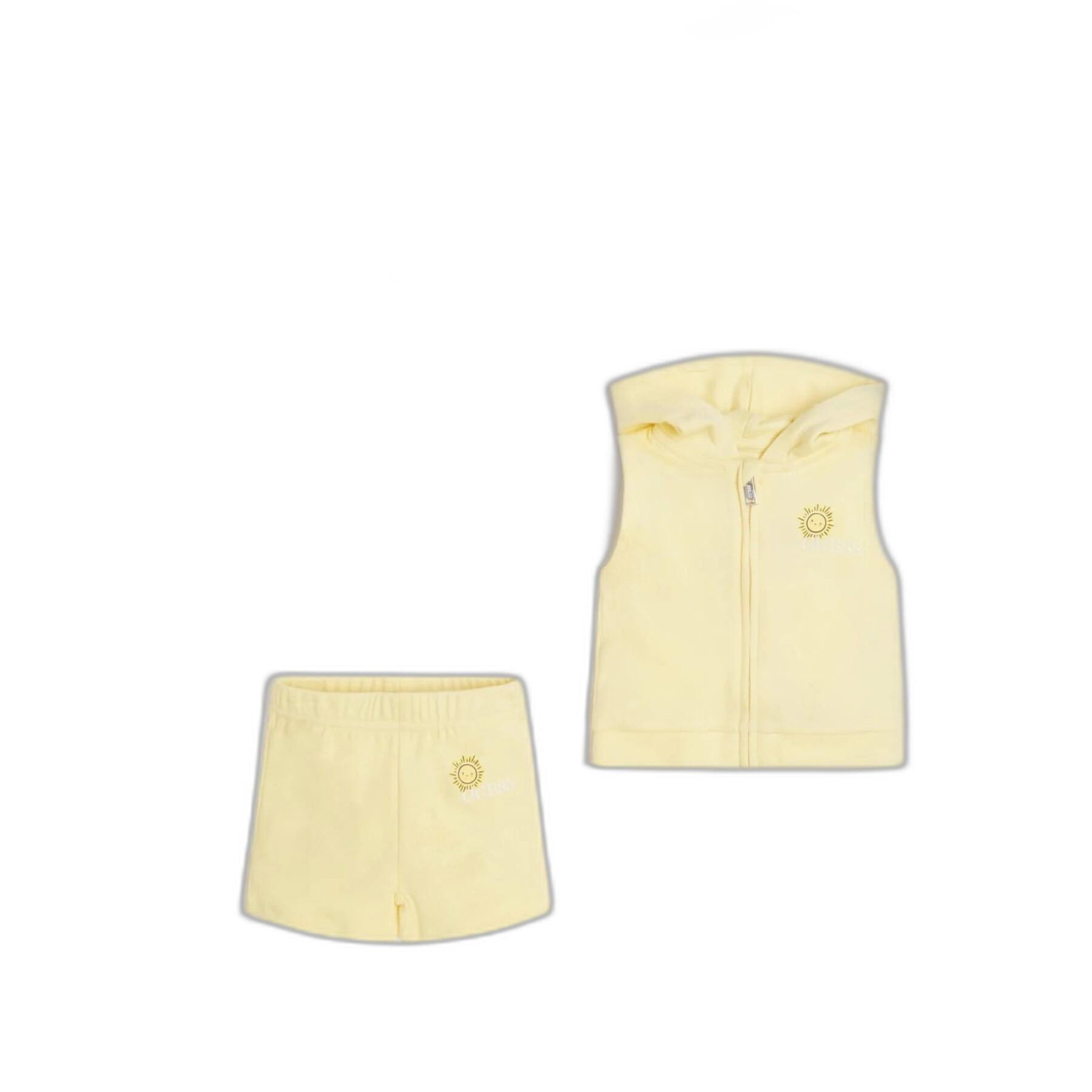 Baby jacket + bodysuit + shorts set Guess
