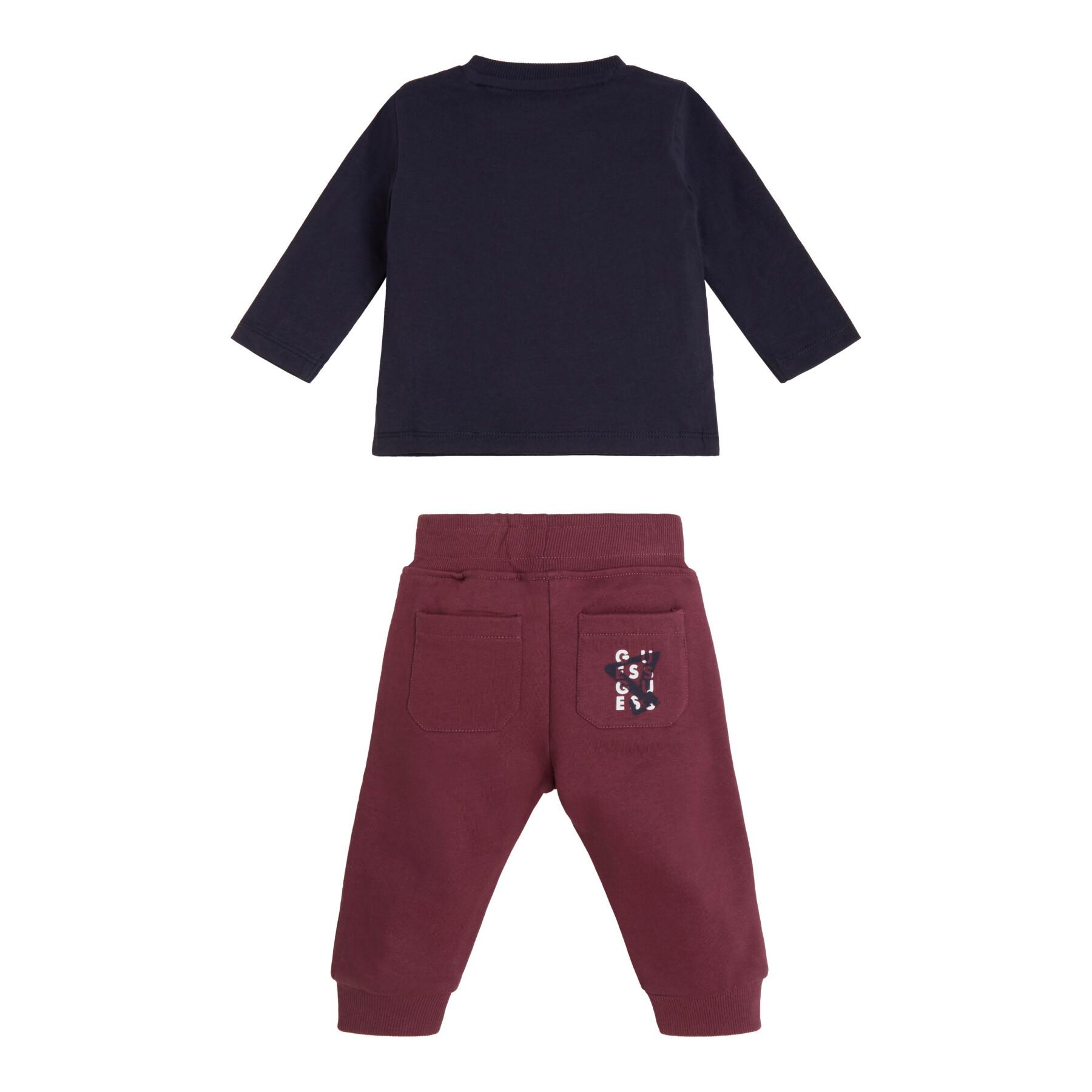Baby boy long sleeve t-shirt + jogging suit Guess