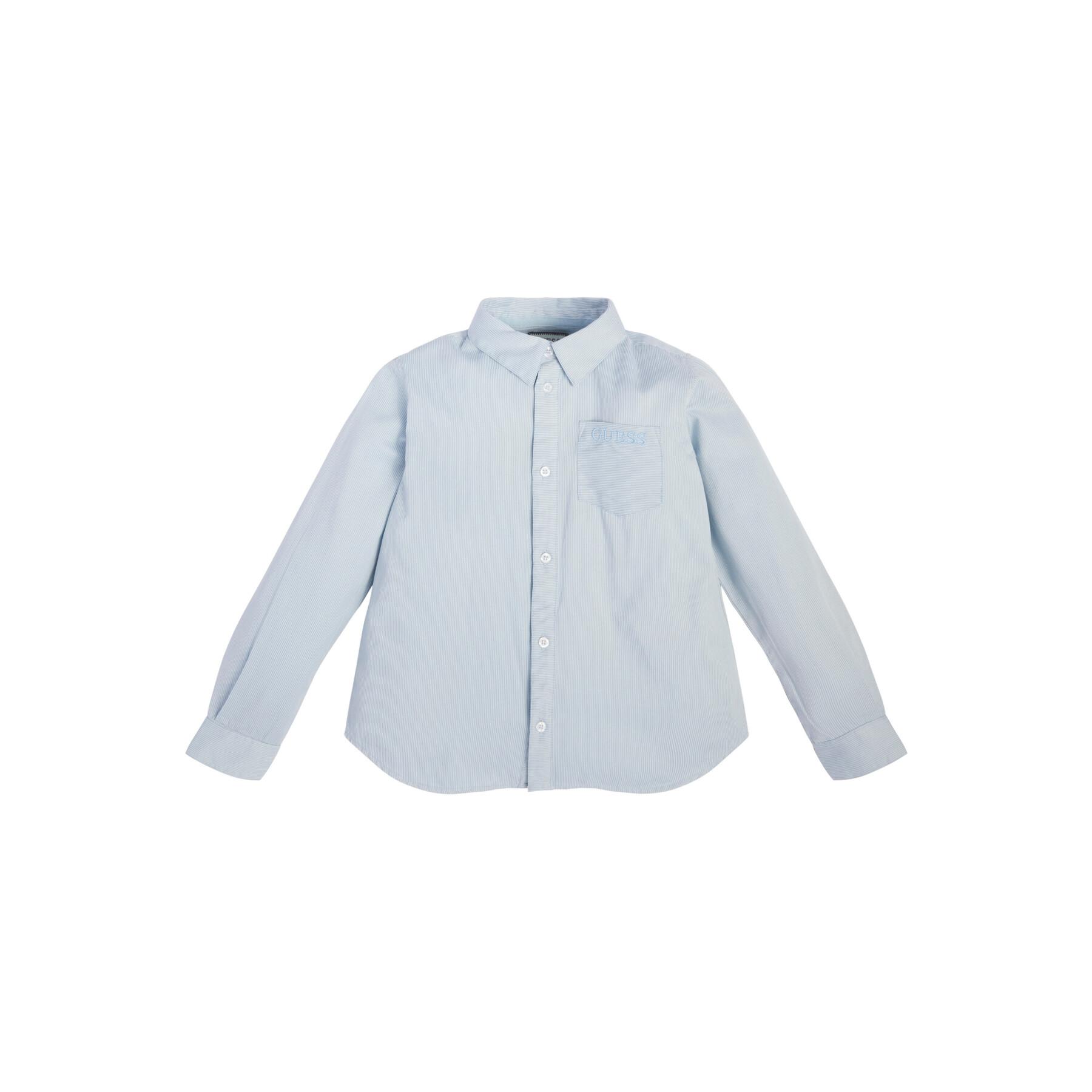 Adjustable cotton shirt for kids Guess