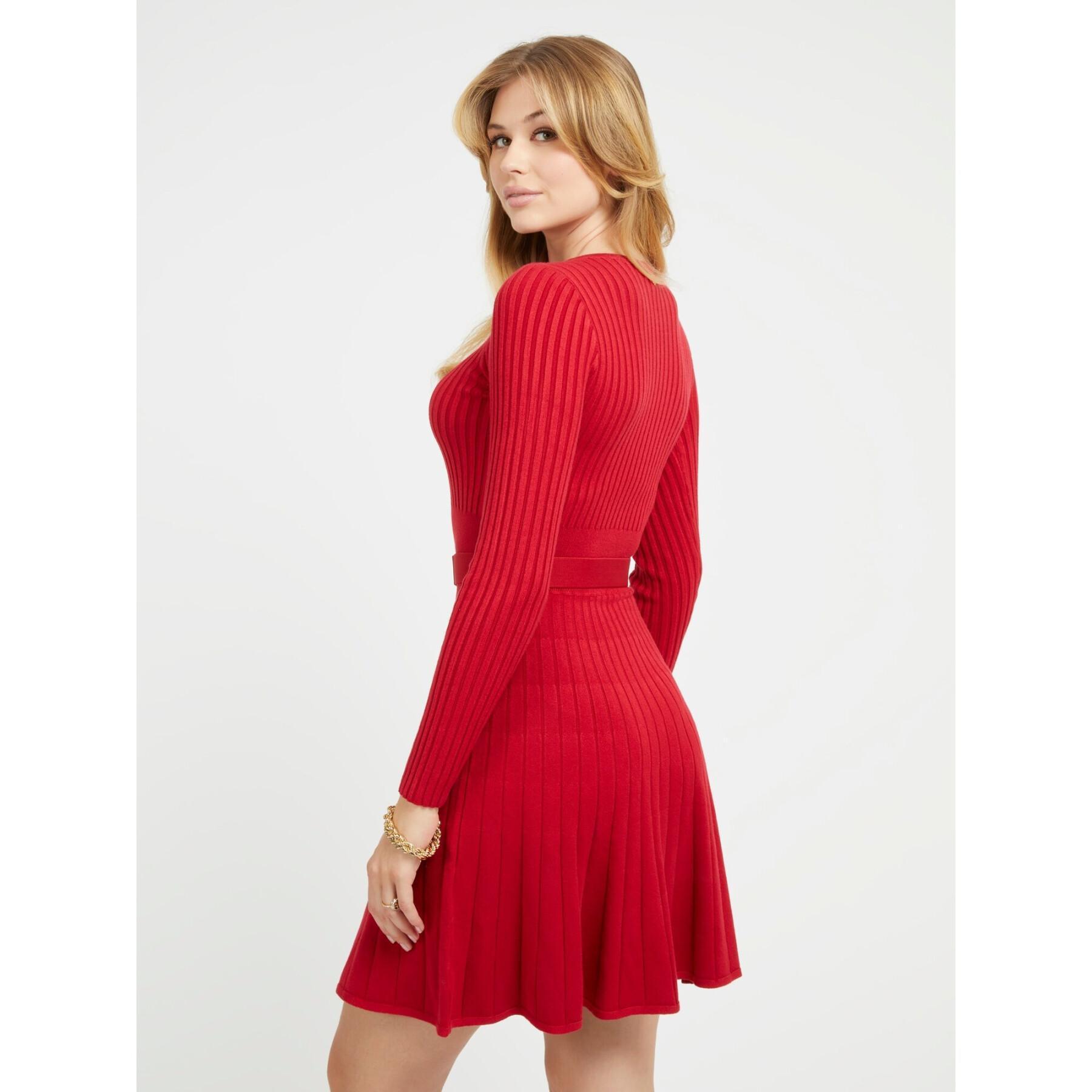 Women's ribbed pleated sweater dress Guess Paige - Dresses & Overalls ...