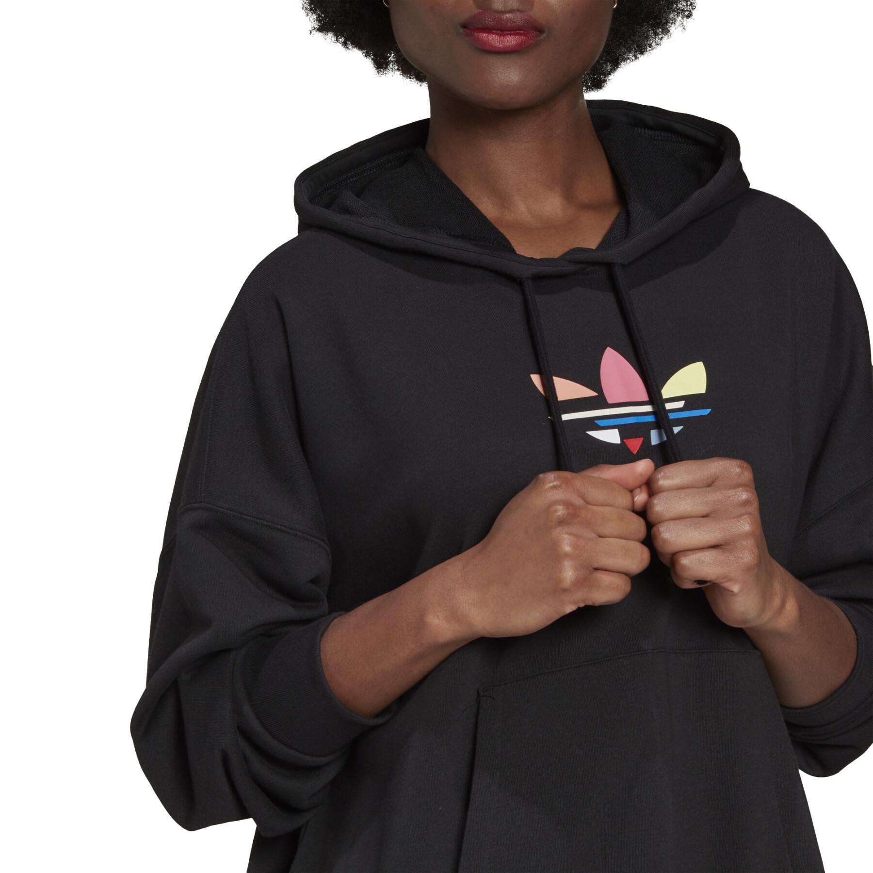 Women's oversized hooded sweatshirt adidas Originals Adicolor Trefoil