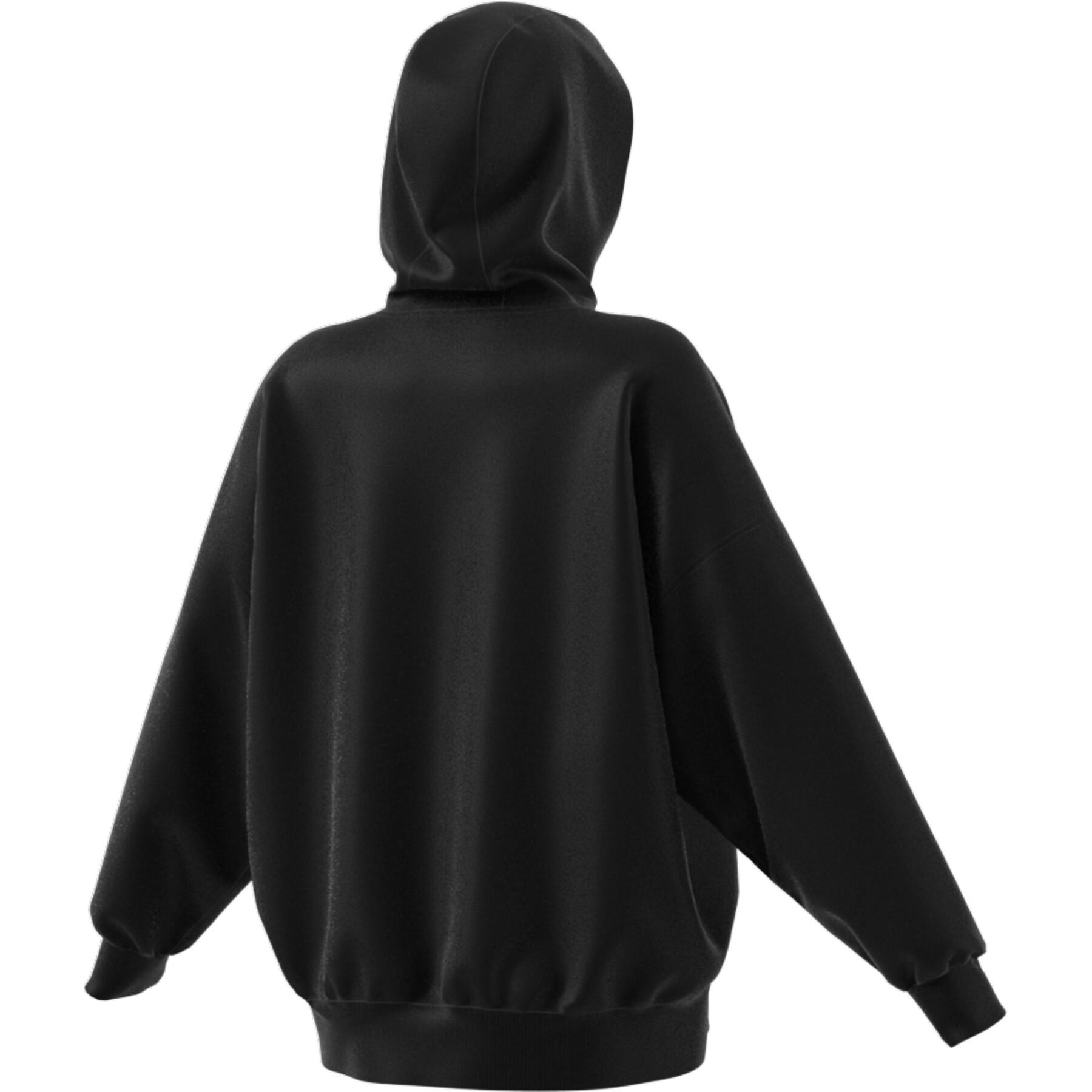 Women's oversized hooded sweatshirt adidas Originals Adicolor Trefoil