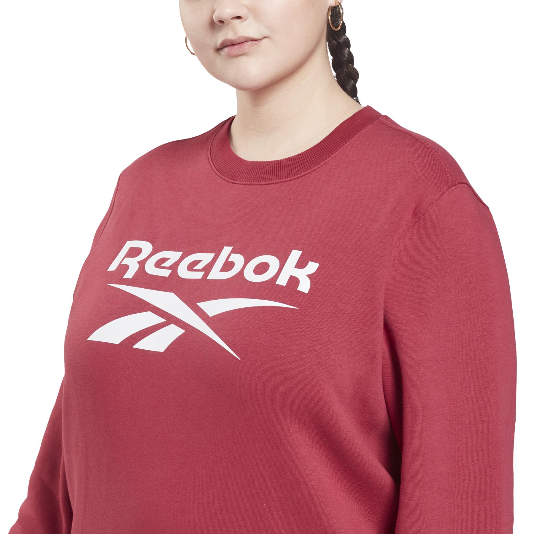 Women's identity logo fleece round neck sweatshirt (large sizes)