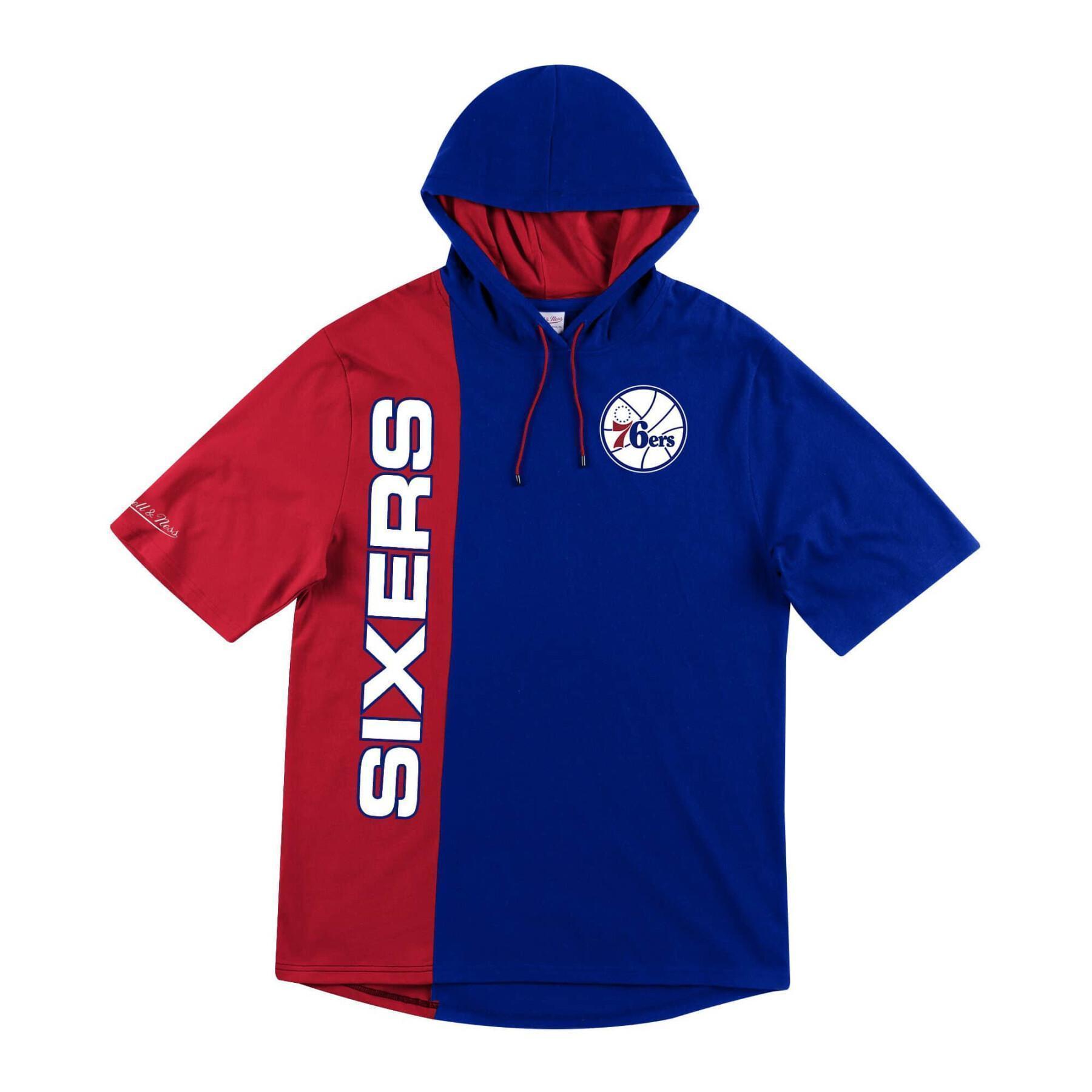 Short sleeve hoodie Philadelphia 76ers split