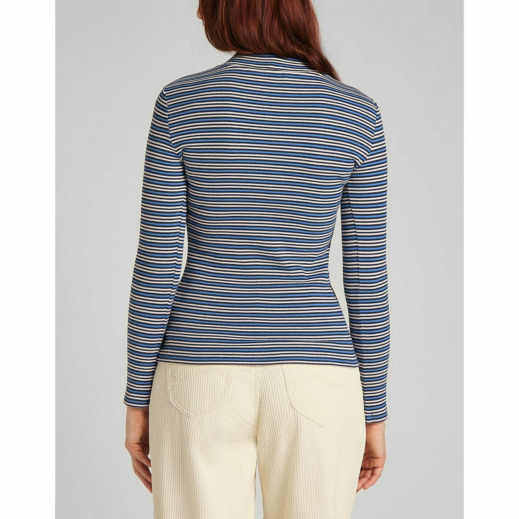 Women's T-shirt Lee Ribbed Ls Stripped