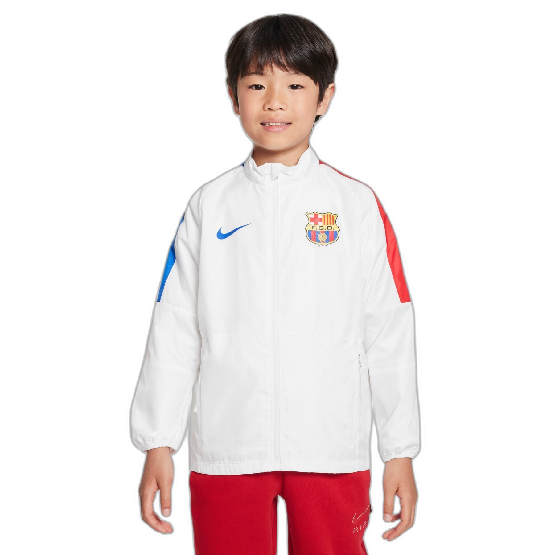 Children's FC Barcelona Academy AWF waterproof jacket 2023/24