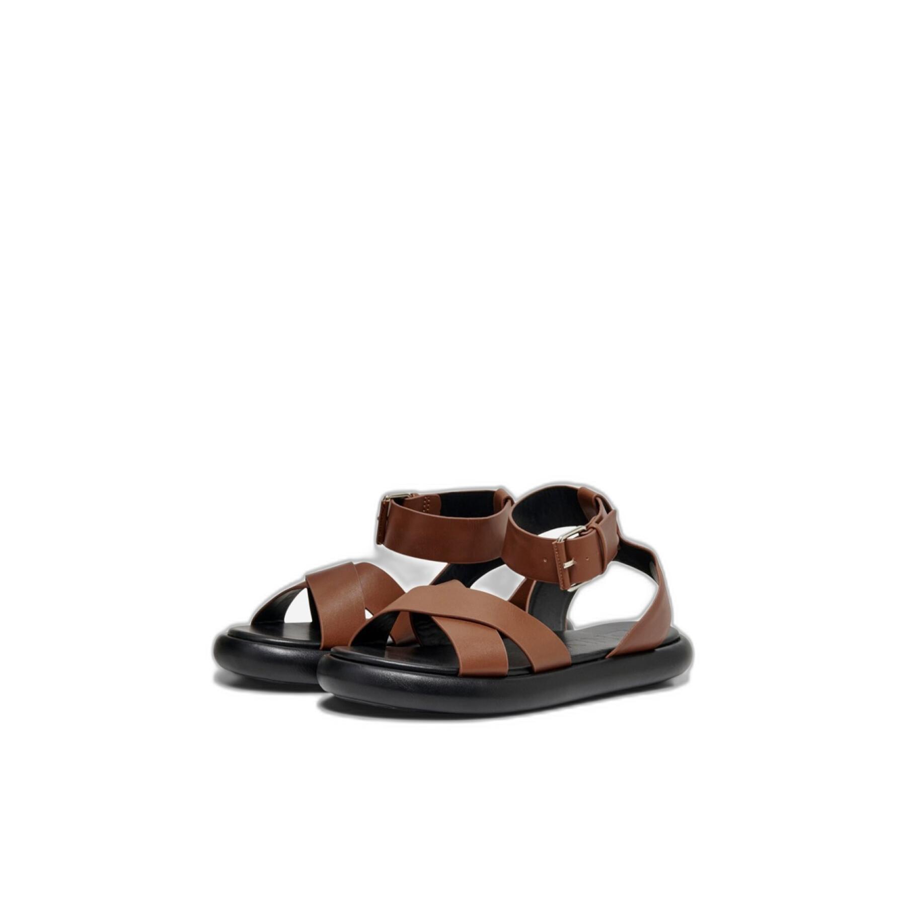 Polyurethane leather sandals for women Only Montana-1
