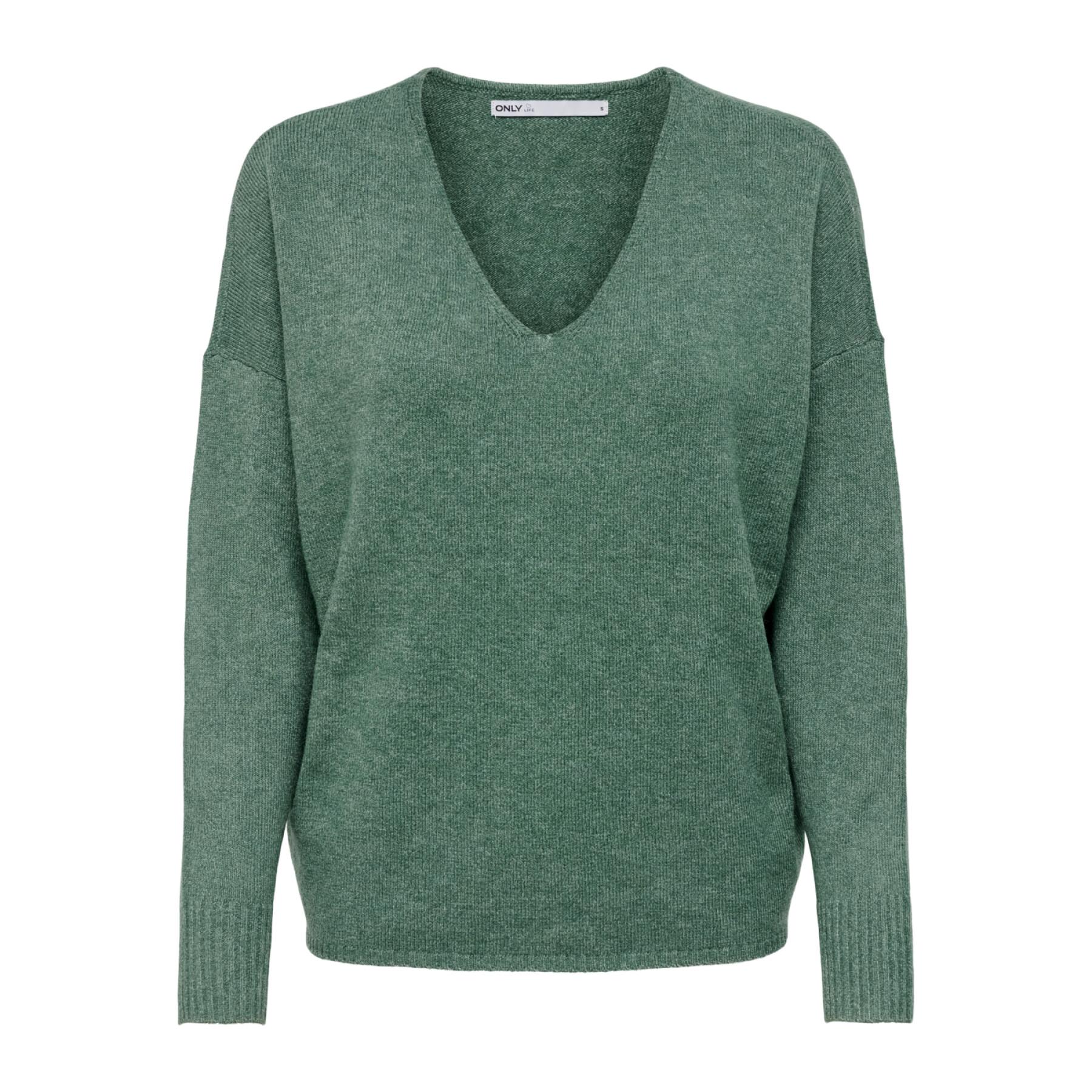 Women's v-neck sweater Only Onlrica life