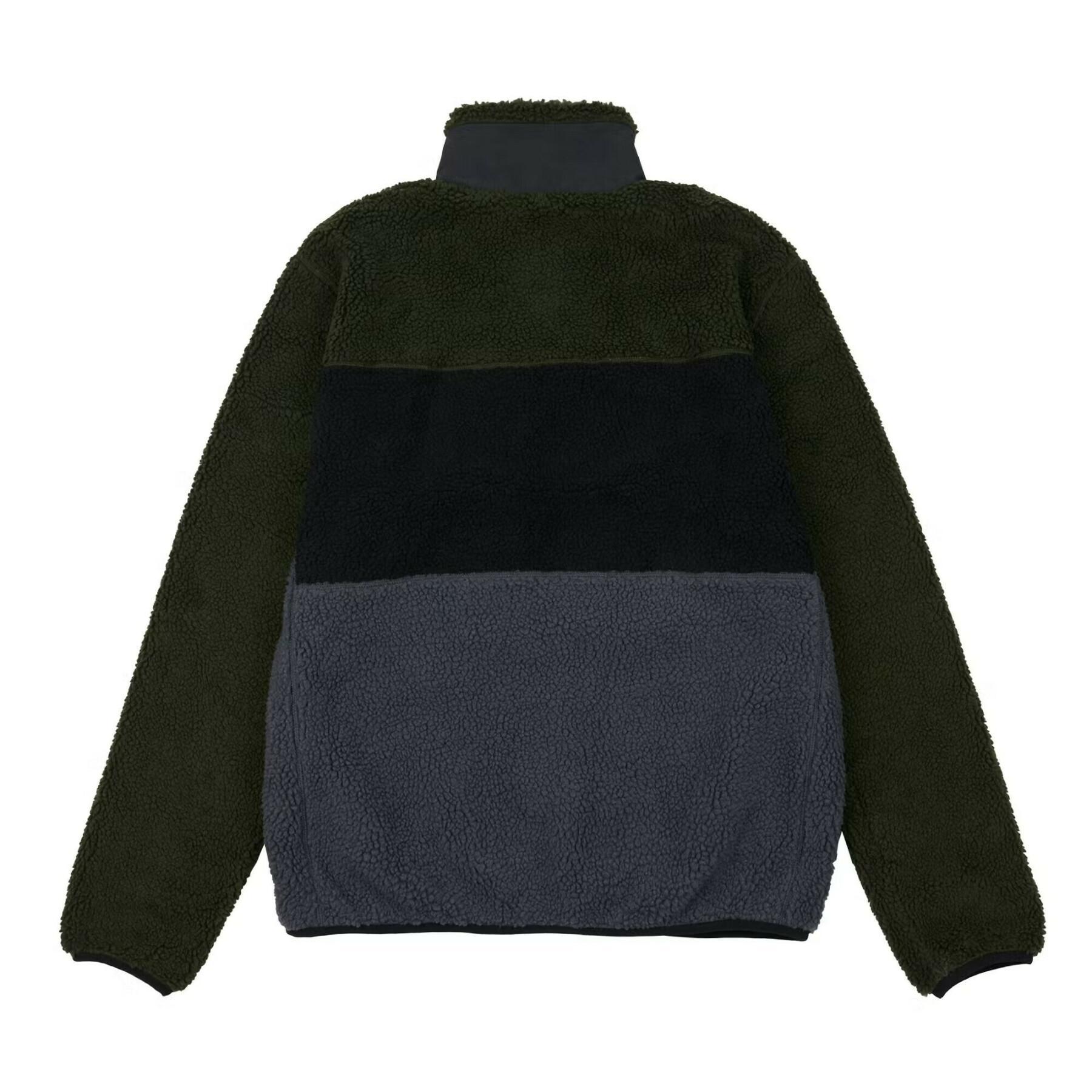 Zipped jacket Penfield bear colour block borg thru